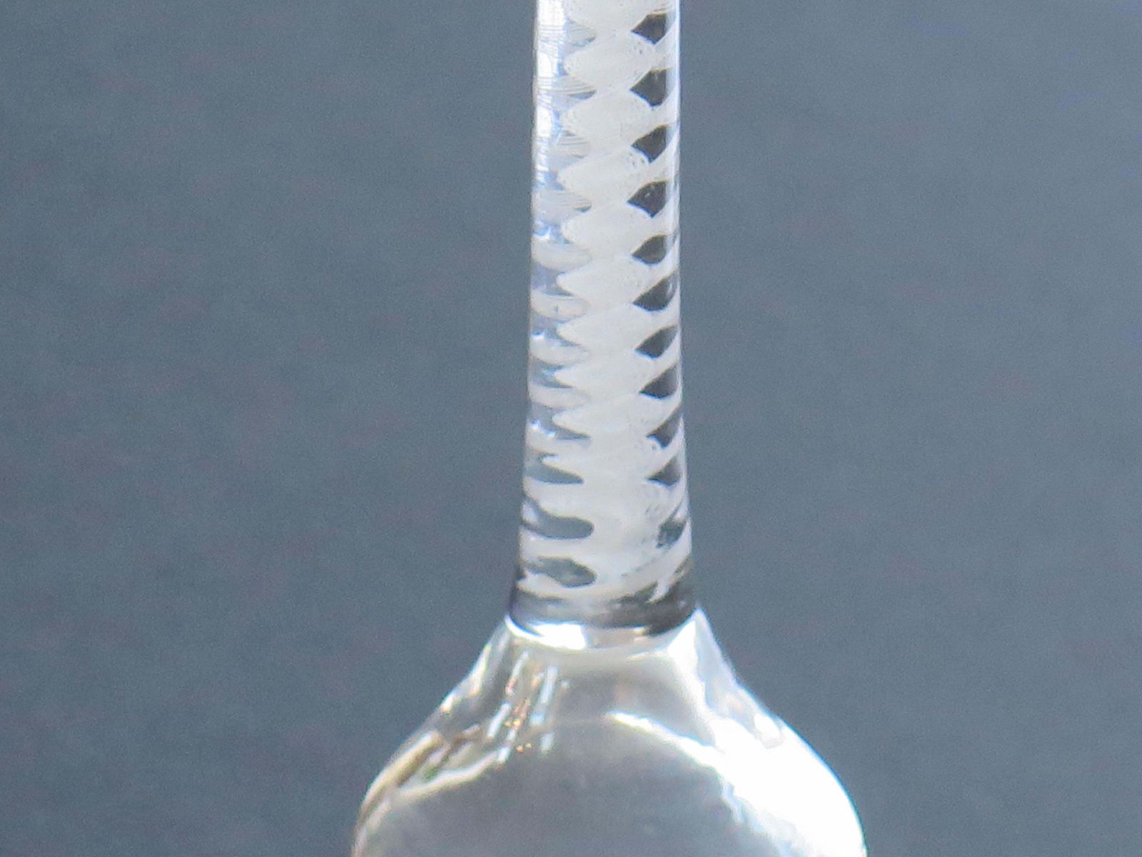 Mid 18th Century Wine Glass Hand Blown Cotton Twist Stem, English C 1765 photo vintage