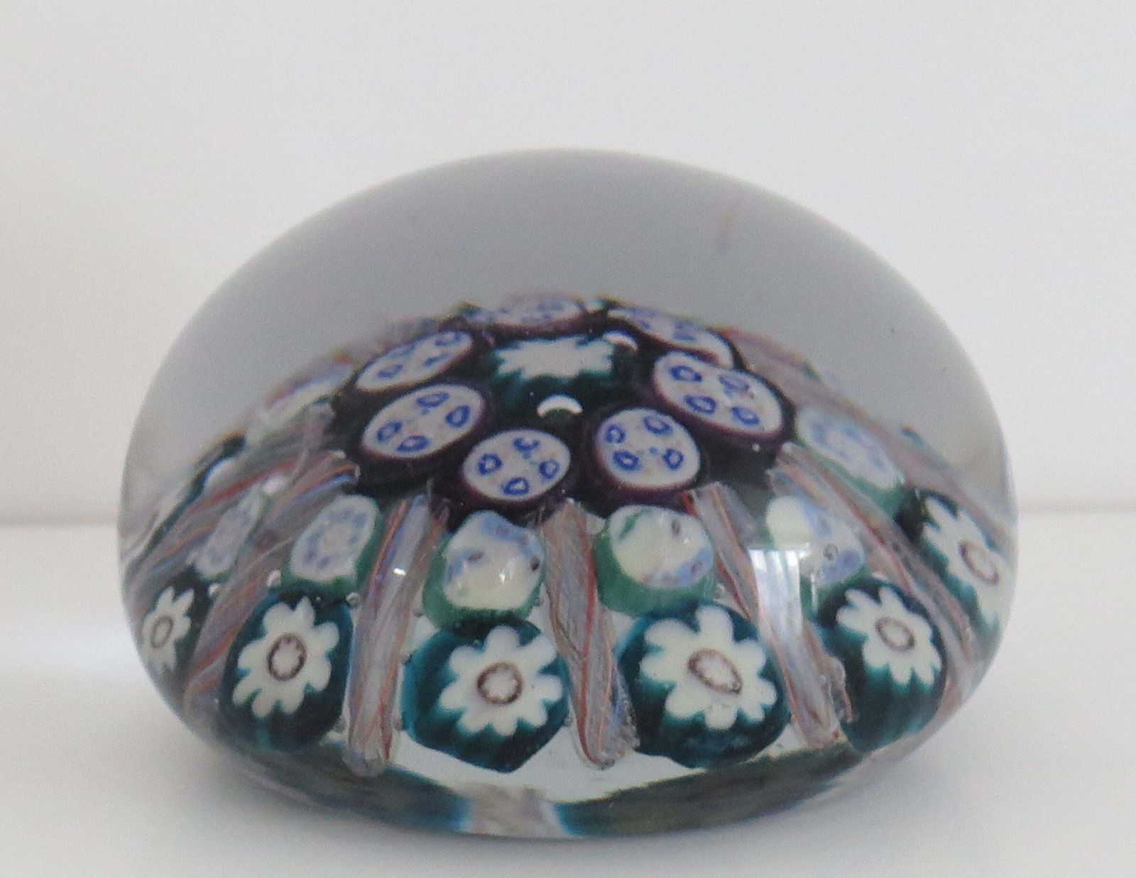 Glass Millefiori Vasart Brothers Paperweight Hand Blown, Scotland Ca 1950s photo vinterior