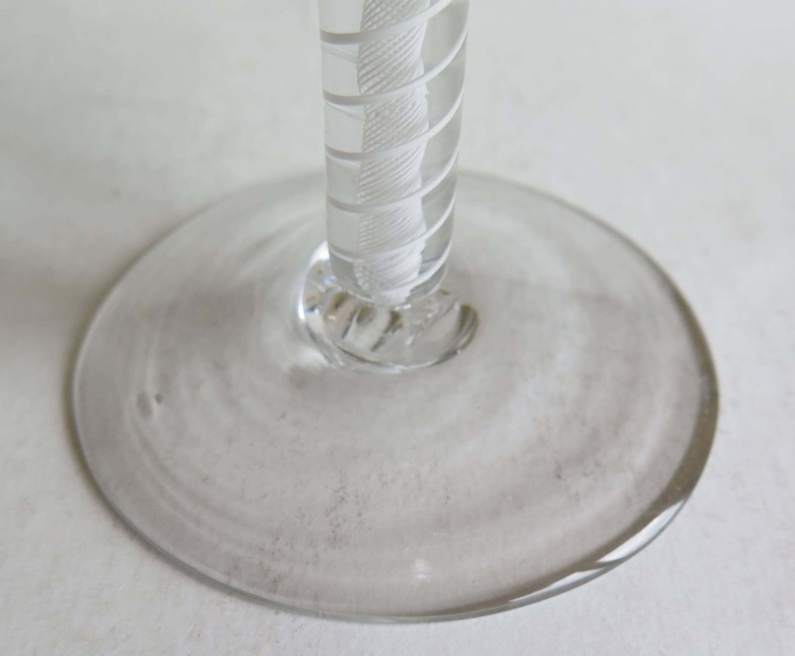 photo furniture Georgian Ale Or Wine Drinking Glass Hand Blown Cotton Twist Stem, English C 1765