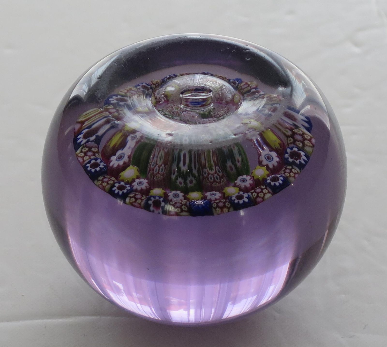photo for sale Paul Ysart Glass Paperweight With Py Cane Early Period, Scotland Circa 1930s