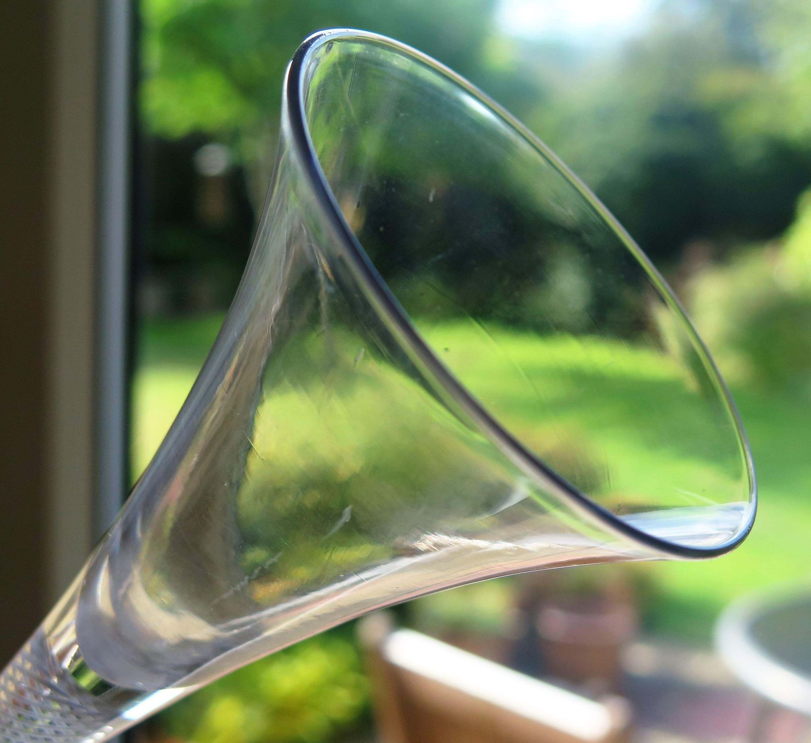 Home Decor Mid 18th Century Georgian Tall Wine Glass Hand Blown Cotton Twist Opaque Stem photo