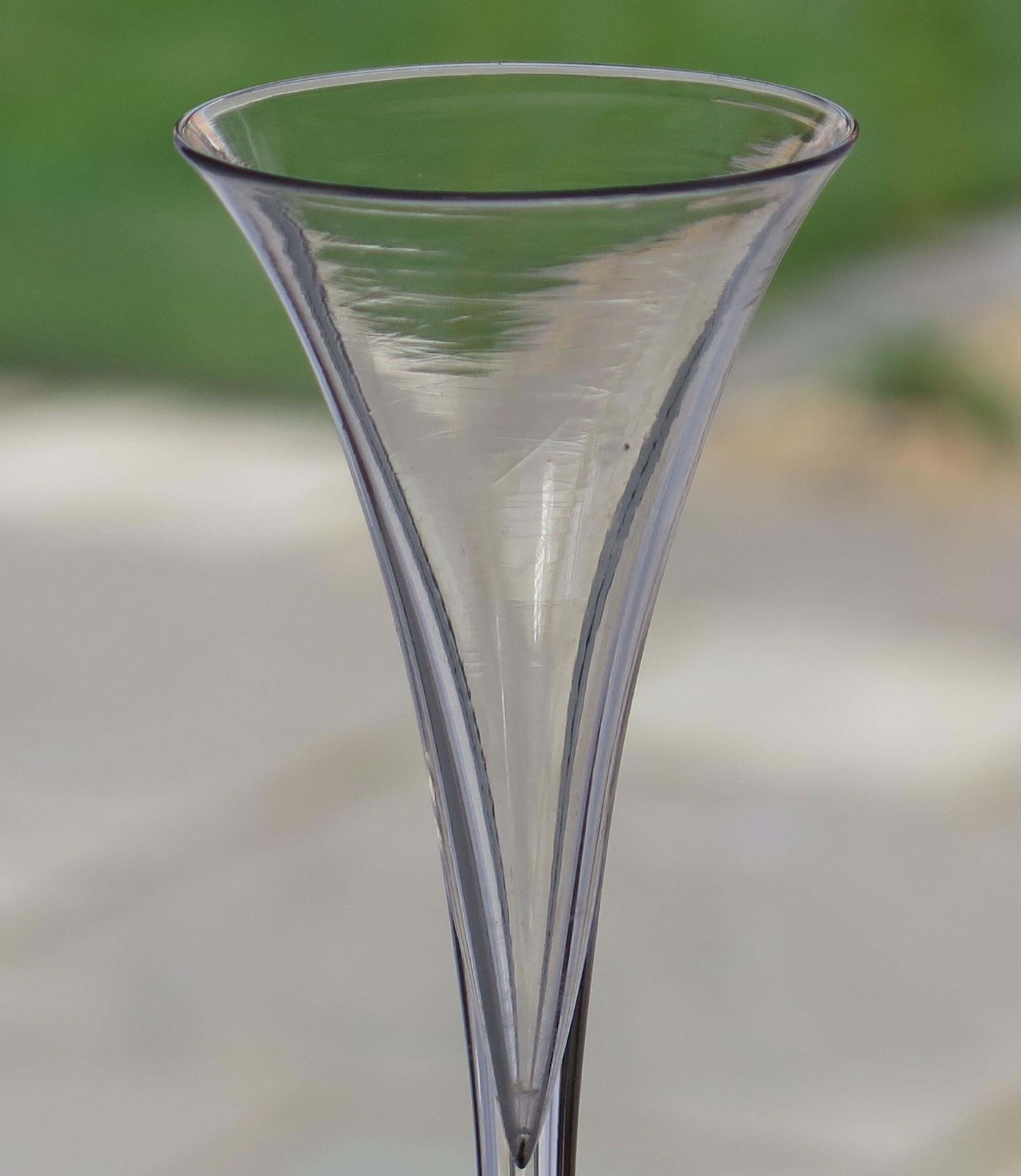 18thc Georgian Toasting Drinking Glass Drawn Trumpet Bowl   Rare, Circa 1750 photo 861.0