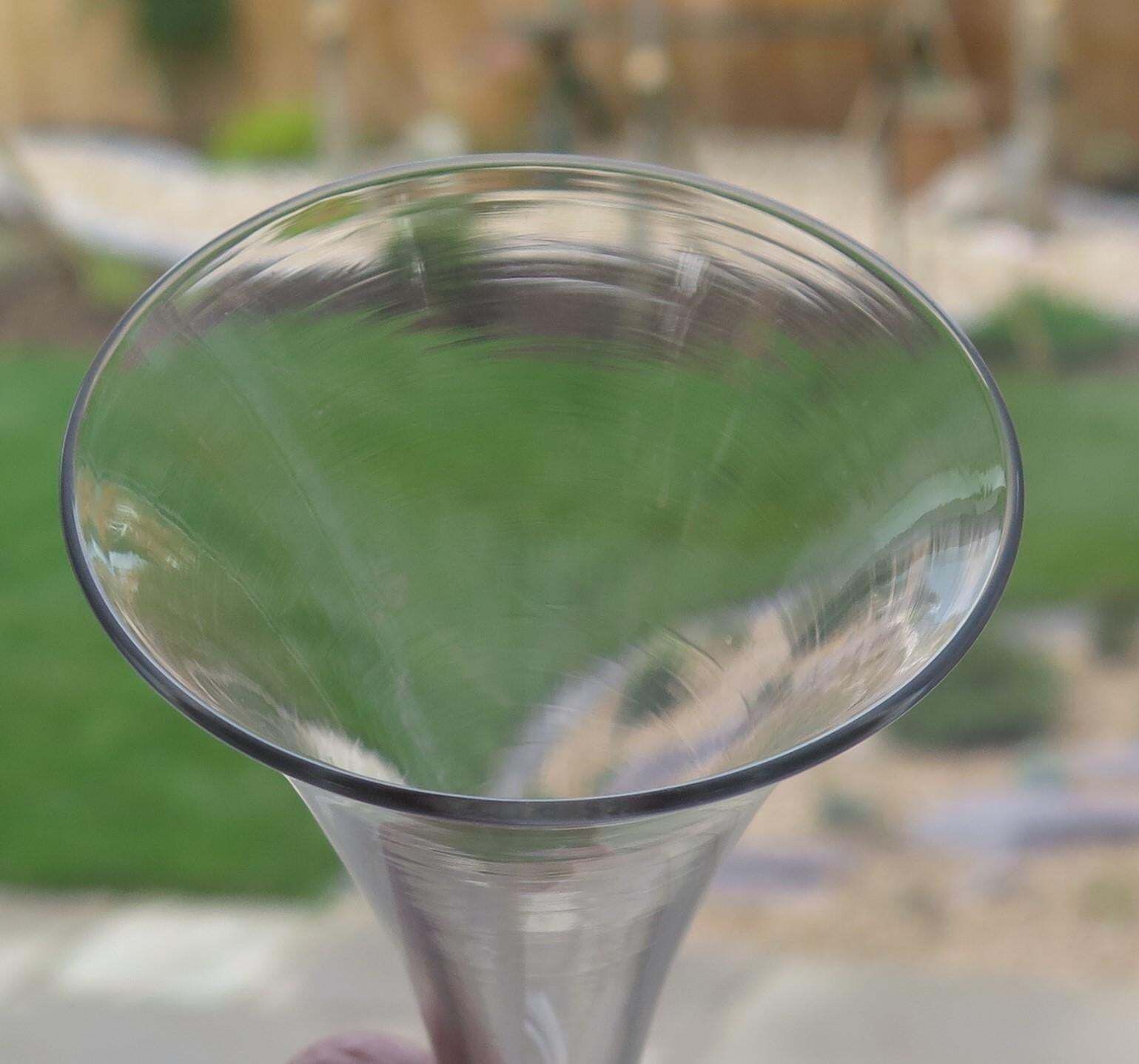 18thc Georgian Toasting Drinking Glass Drawn Trumpet Bowl   Rare, Circa 1750 photo buy