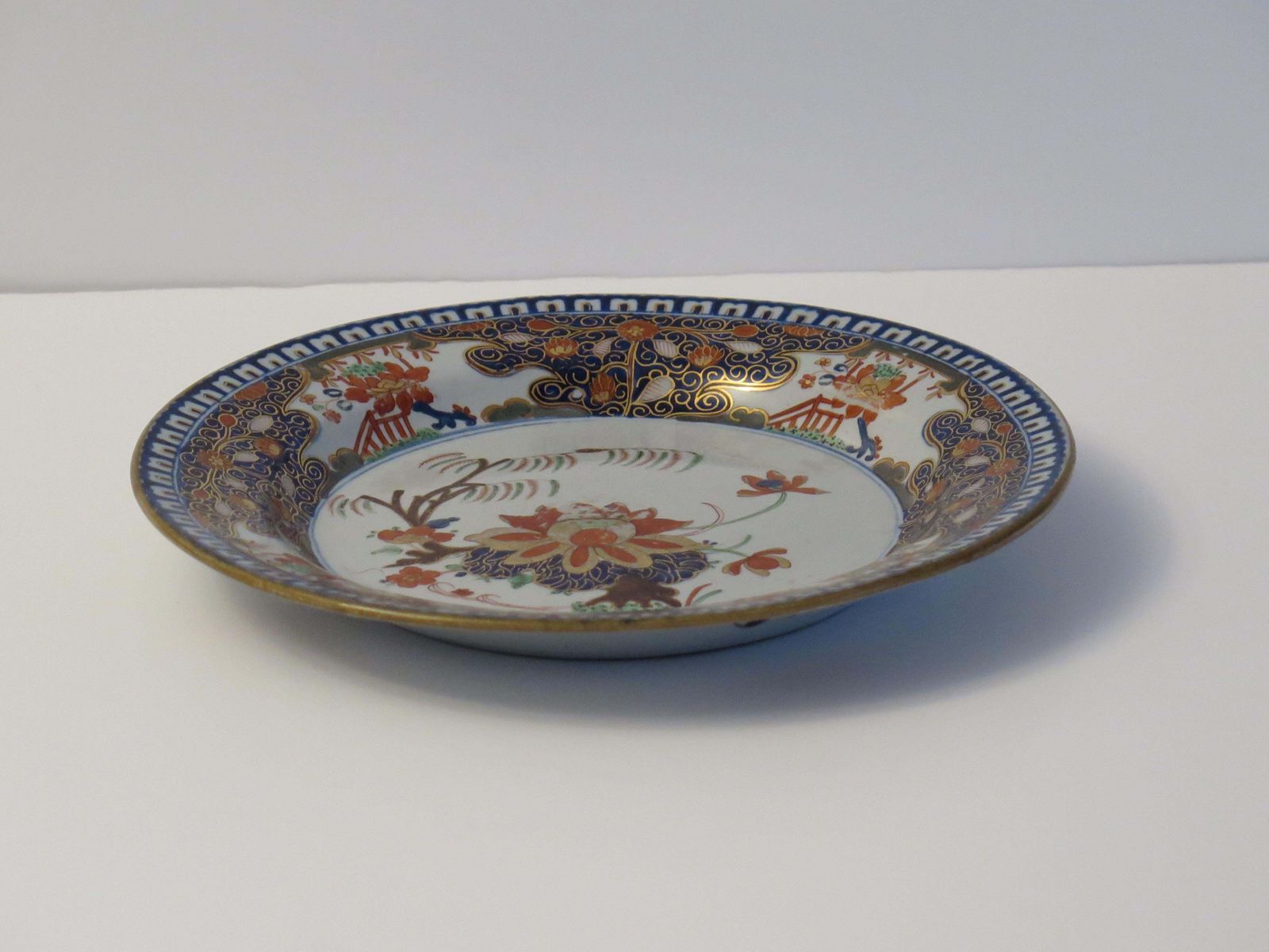Very Early Turners Patent Ironstone Plate In Water Lily And Willow Ptn, Ca 1803 photo furniture