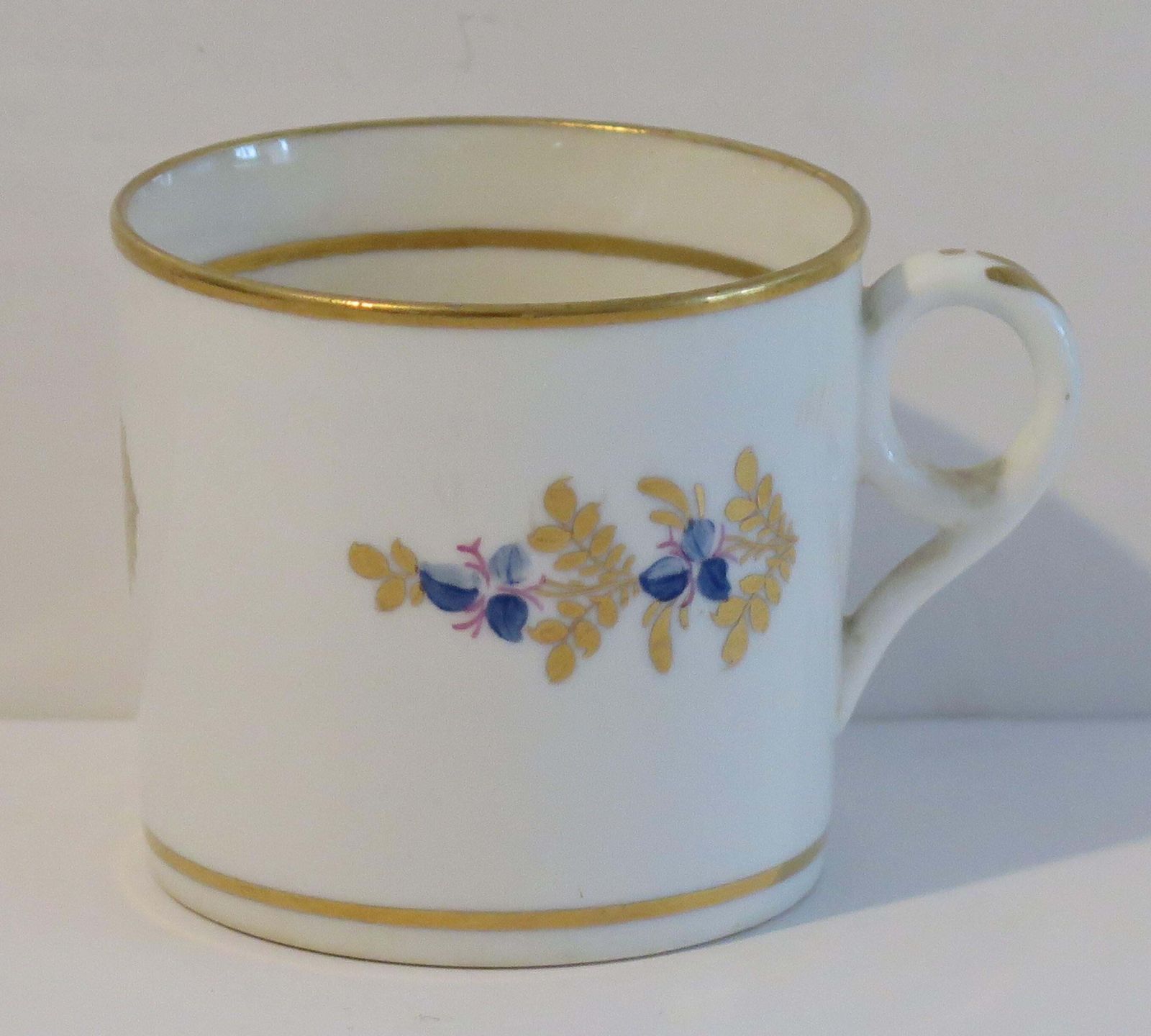 George 111 Early Minton Porcelain Coffee Can Hand Painted  Pattern 76, Ca 1805 photo Home Decor