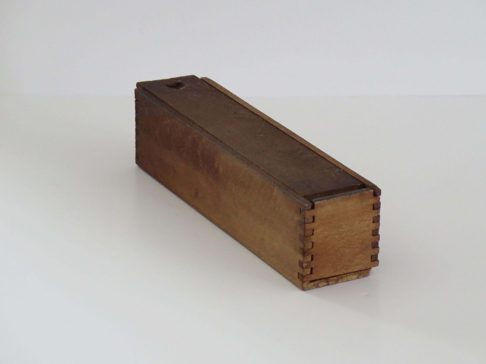 Late 19th Century "9 Spot" Dominoe Game 55 Piece Set In Jointed Hardwood Box photo Home Decor