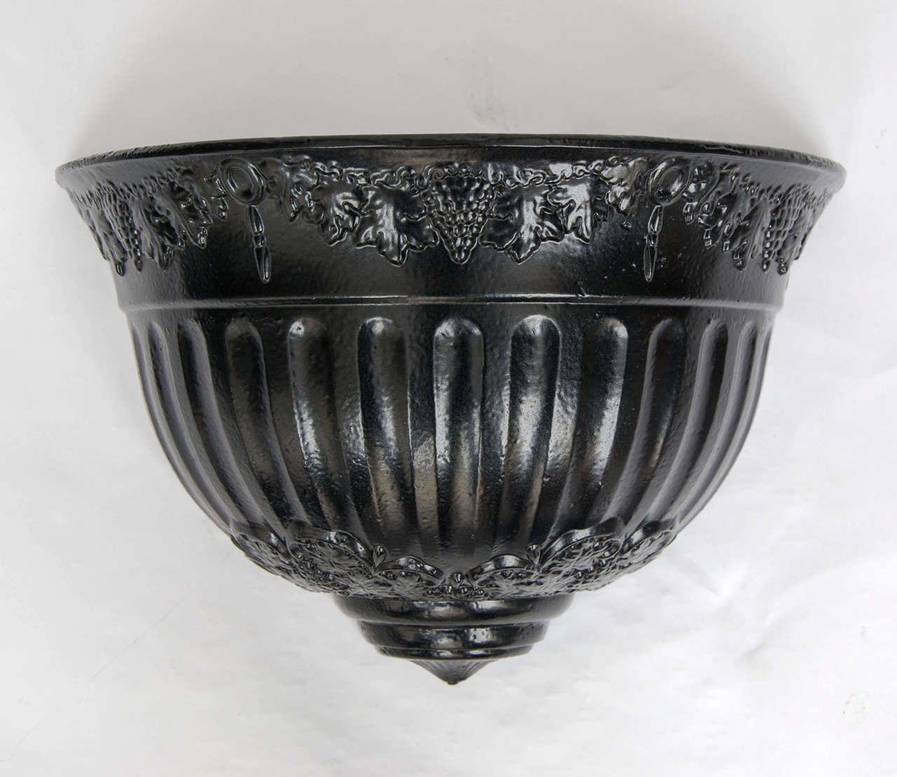 Pair Georgian Regency Period Wall Planters Cast Iron With Good Detail, Ca 1820 photo for sale