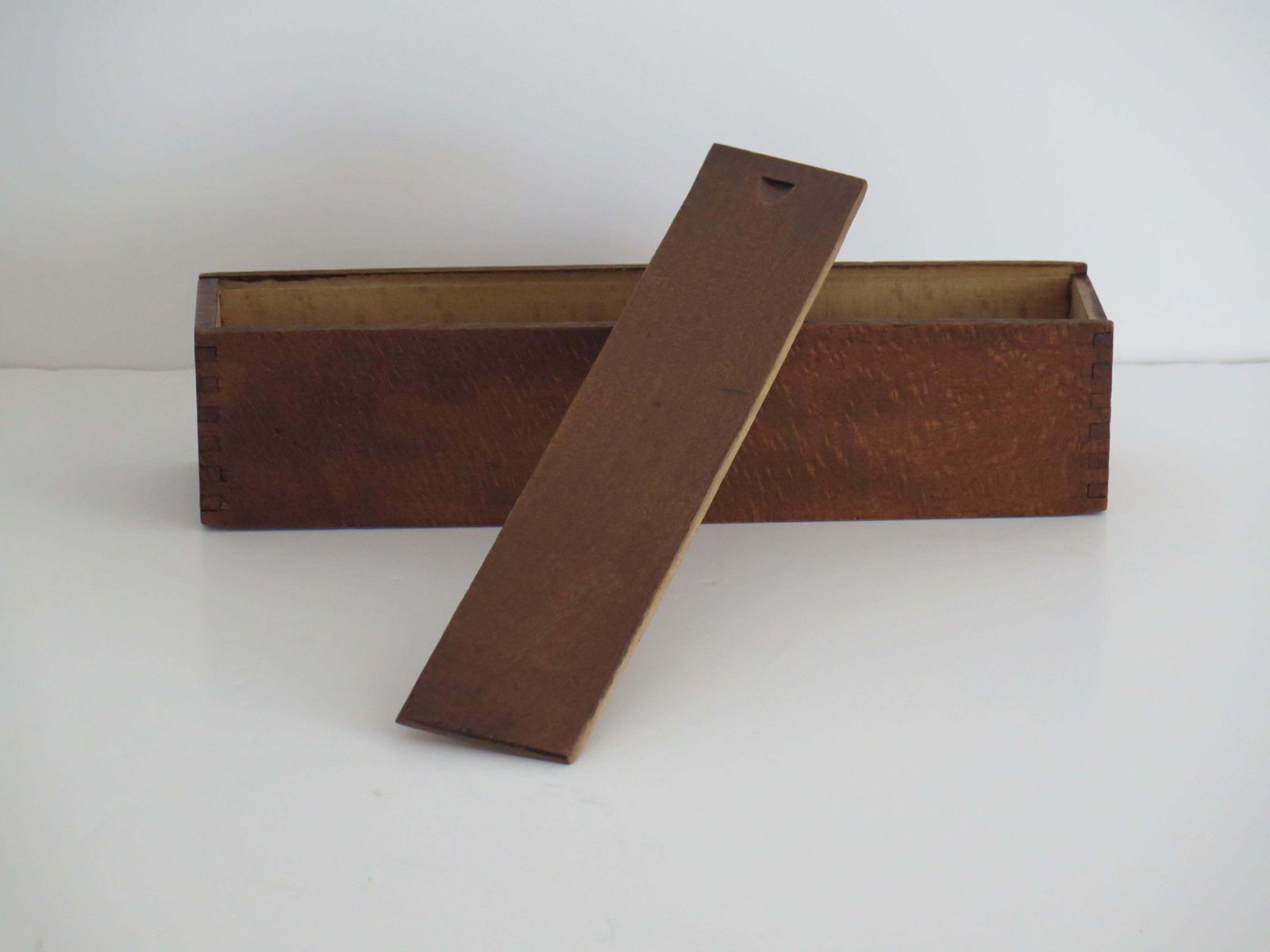 photo for sale Victorian "9 Spot" Dominoe Game 55 Piece Set In Jointed Hardwood Box, 19th C.