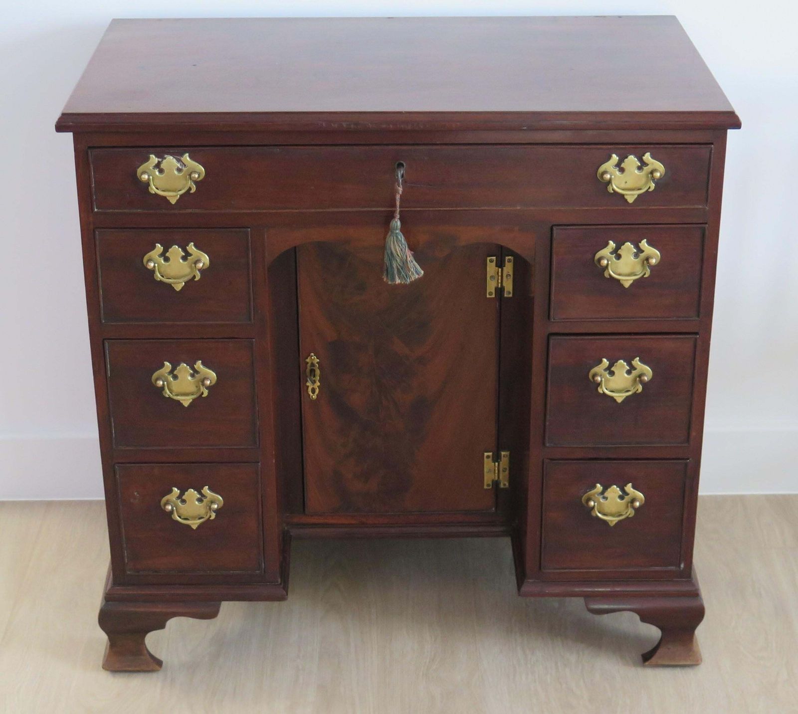 Antique George 11nd Small Kneehole Desk, English Circa 1745 photo furniture