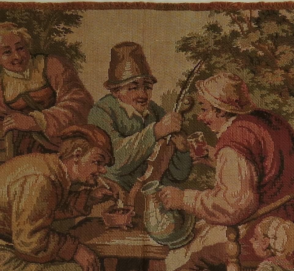 photo for sale Tapestry Woven Panel Of Figure Group Aubusson Style, French Circa 1930