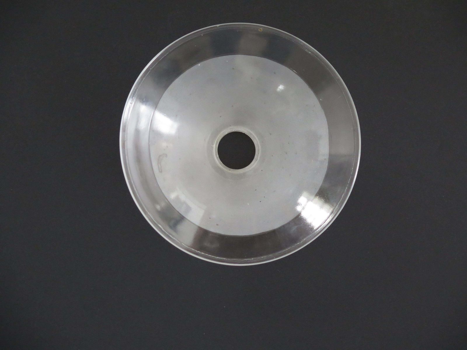 Art Deco Period Glass Lampshades Pair (C) Conical & Frosted, Circa 1925 photo 173.0