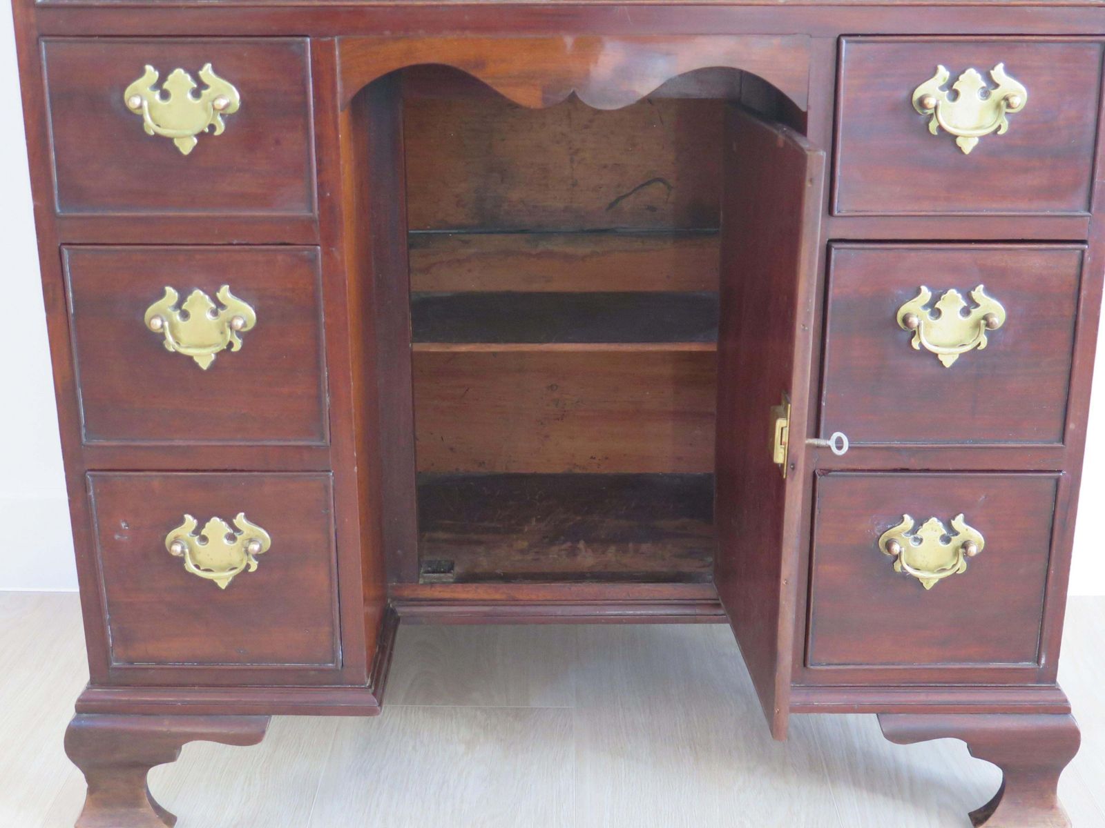photo for sale Antique George 11nd Small Kneehole Desk, English Circa 1745