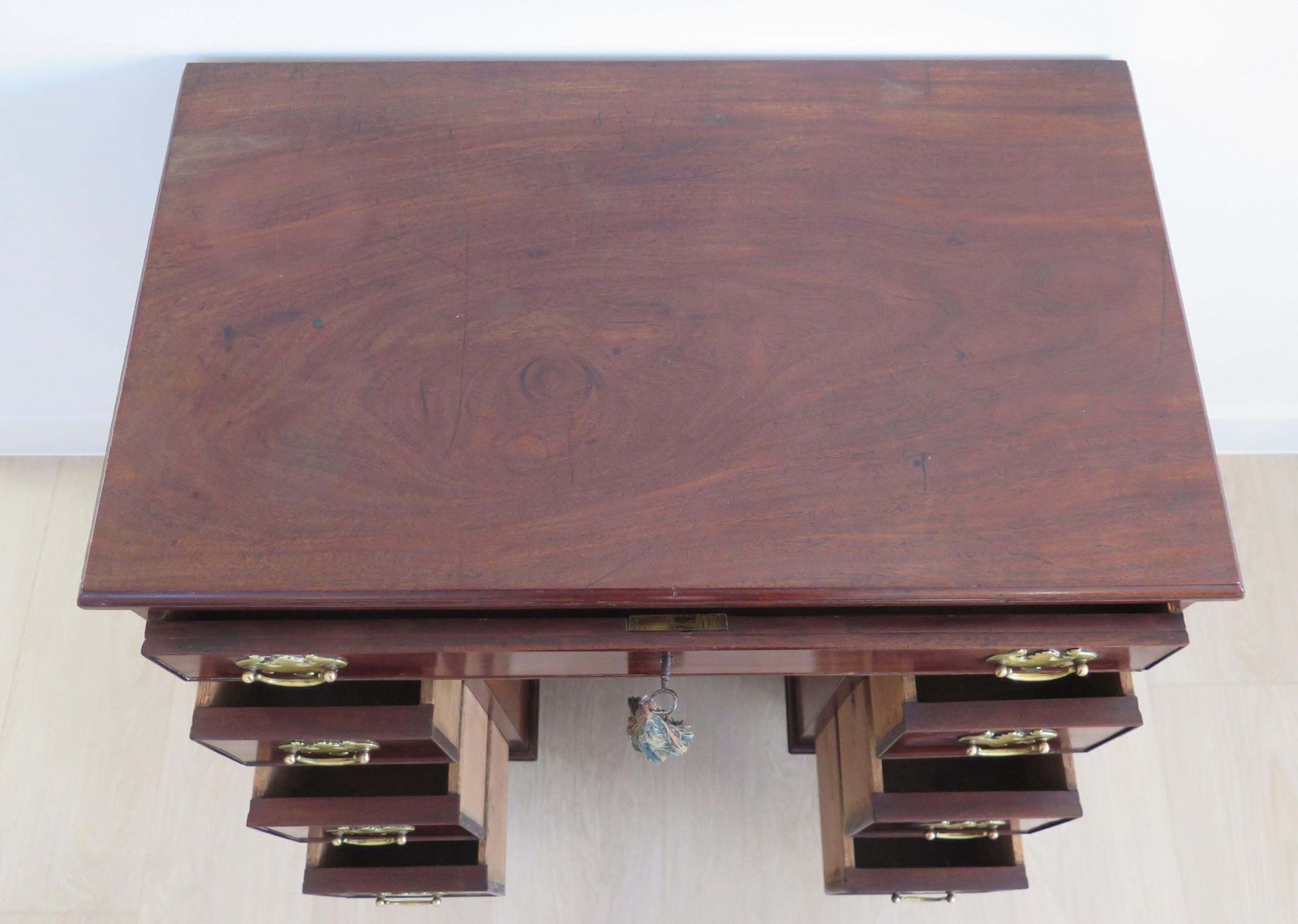 photo buy Antique George 11nd Small Kneehole Desk, English Circa 1745