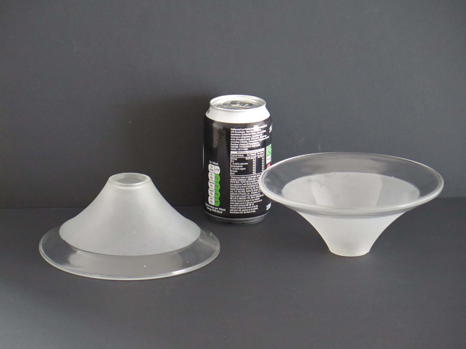 photo buy Art Deco Period Glass Lampshades Pair (C) Conical & Frosted, Circa 1925