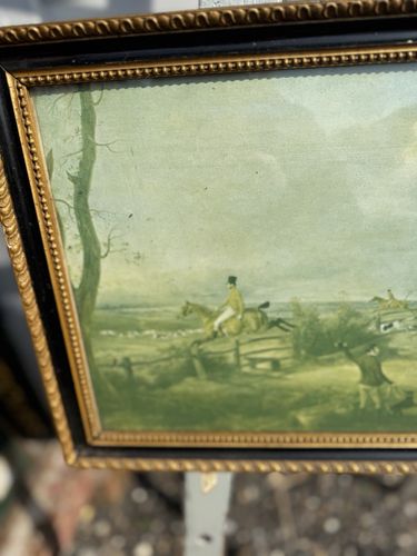 The Belvoir Hunt John Ferneley Lithograph Antique Print Hogarth Frame photo vinterior