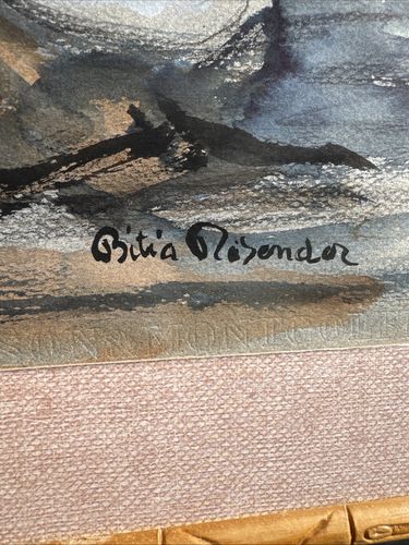 Bitia Rosendor Jerusalem Painting Artwork Nudist Vintage Quirky photo 95.0