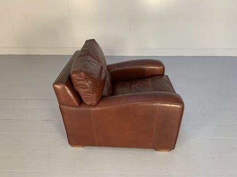 Duresta “Panther” Armchair – In Brown “Mustang” Leather photo buy