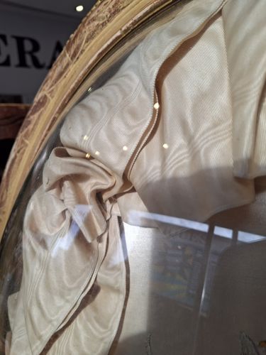 Early 20th Century Gilt Framed, Glass Domed Communion Commemoration. photo buy
