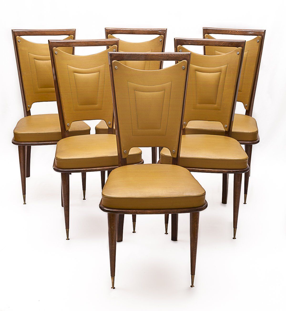 Set Of 6 Art Deco Chairs 1940, 1940s
