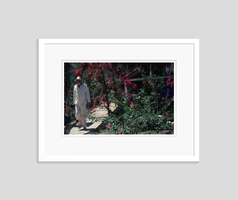 Slim Aarons 'John Huston' Framed White photo furniture