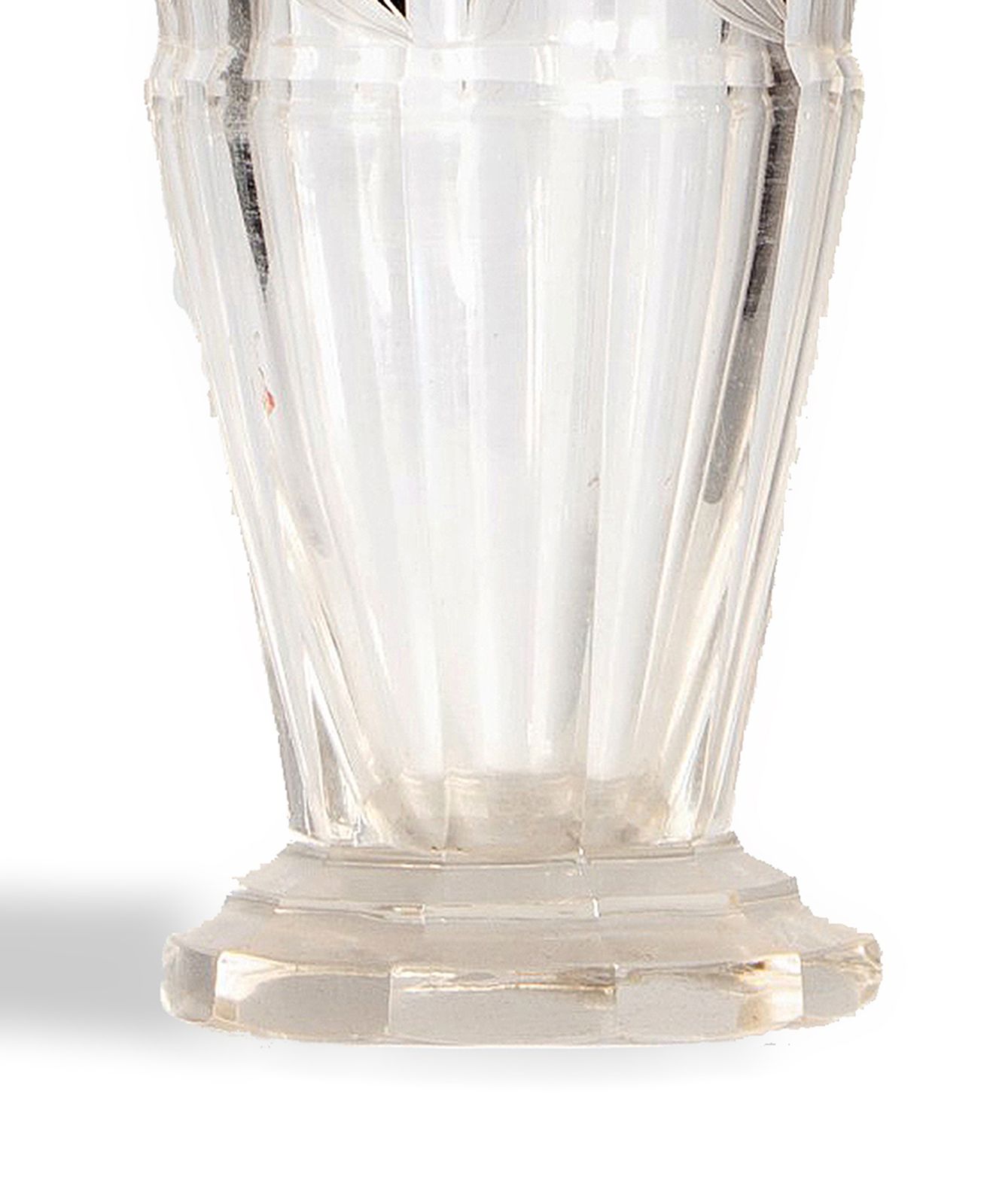 1920s Art Déco French Cylindrical Crystal And Black Enamel Decanter With Stopper photo buy