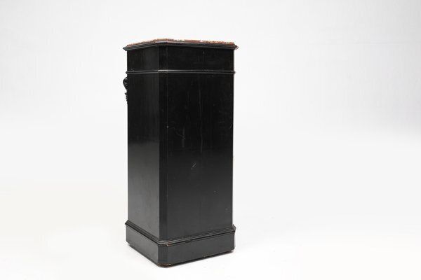 photo for sale French Chest Of Drawers In Wood, Burl Veneer And Marble, 1850s