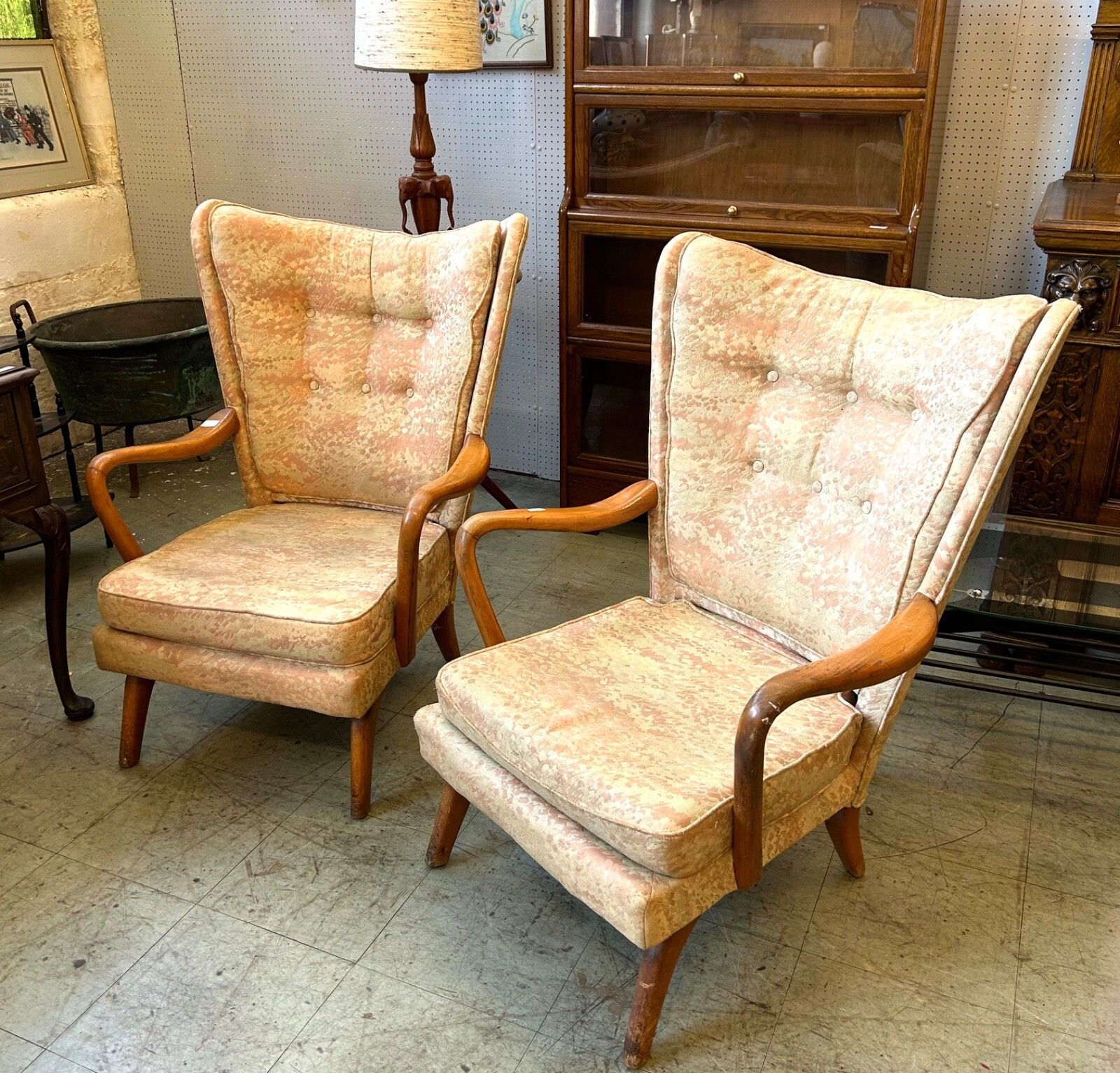 photo buy A Pair Of Howard Keith “Bambino” Lounge Chairs Mid Century Vintage Reupholstered