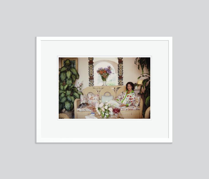 Slim Aarons 'Princess Caroline Of Monaco' Framed White photo furniture