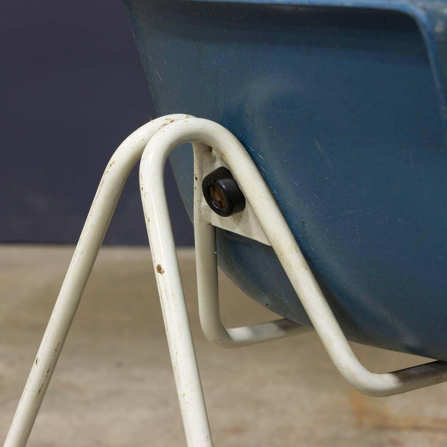 photo furniture Set Of Fiberglass Children Chairs With Metal Base, Circa 1960