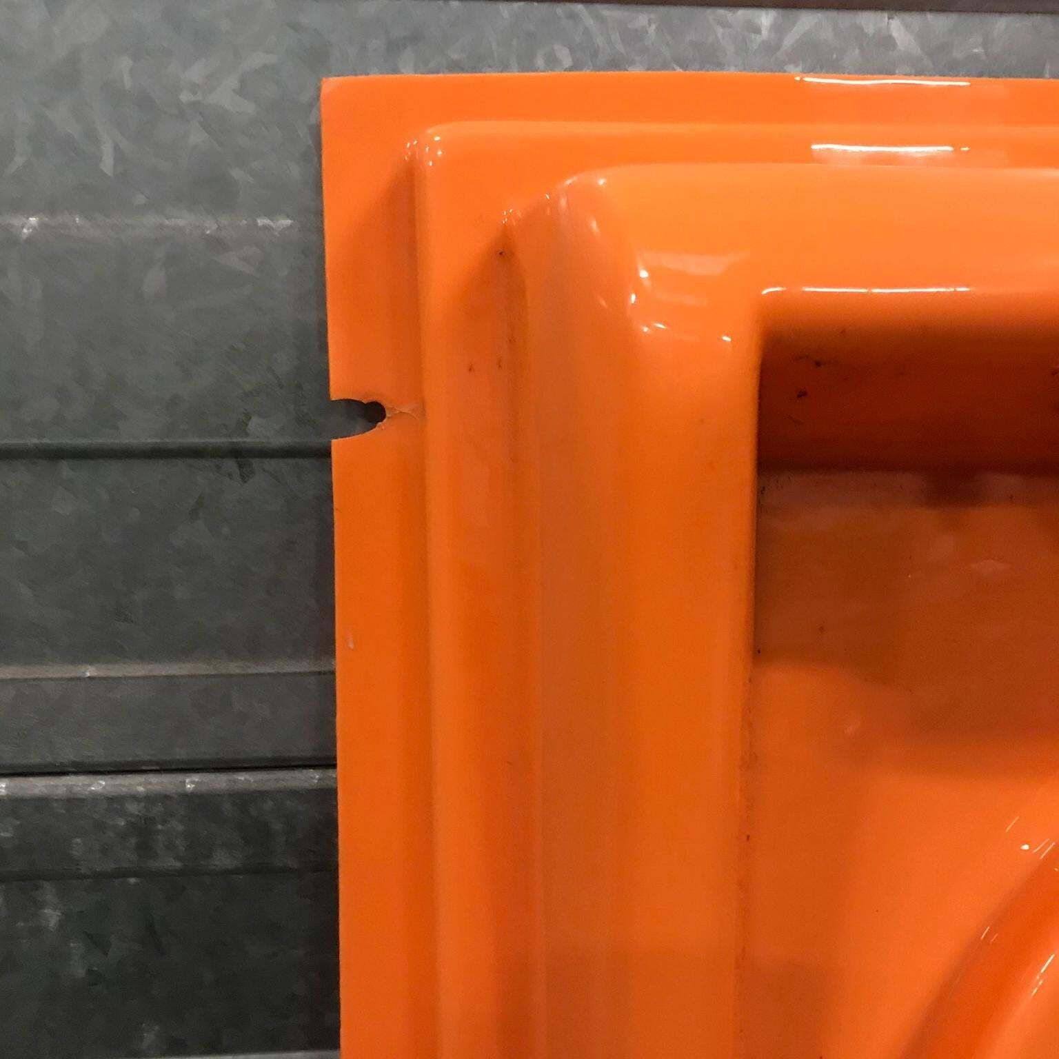 1408.0 Very Rare, Original 1960s Orange Plastic Washstand By Vidal, Spain photo