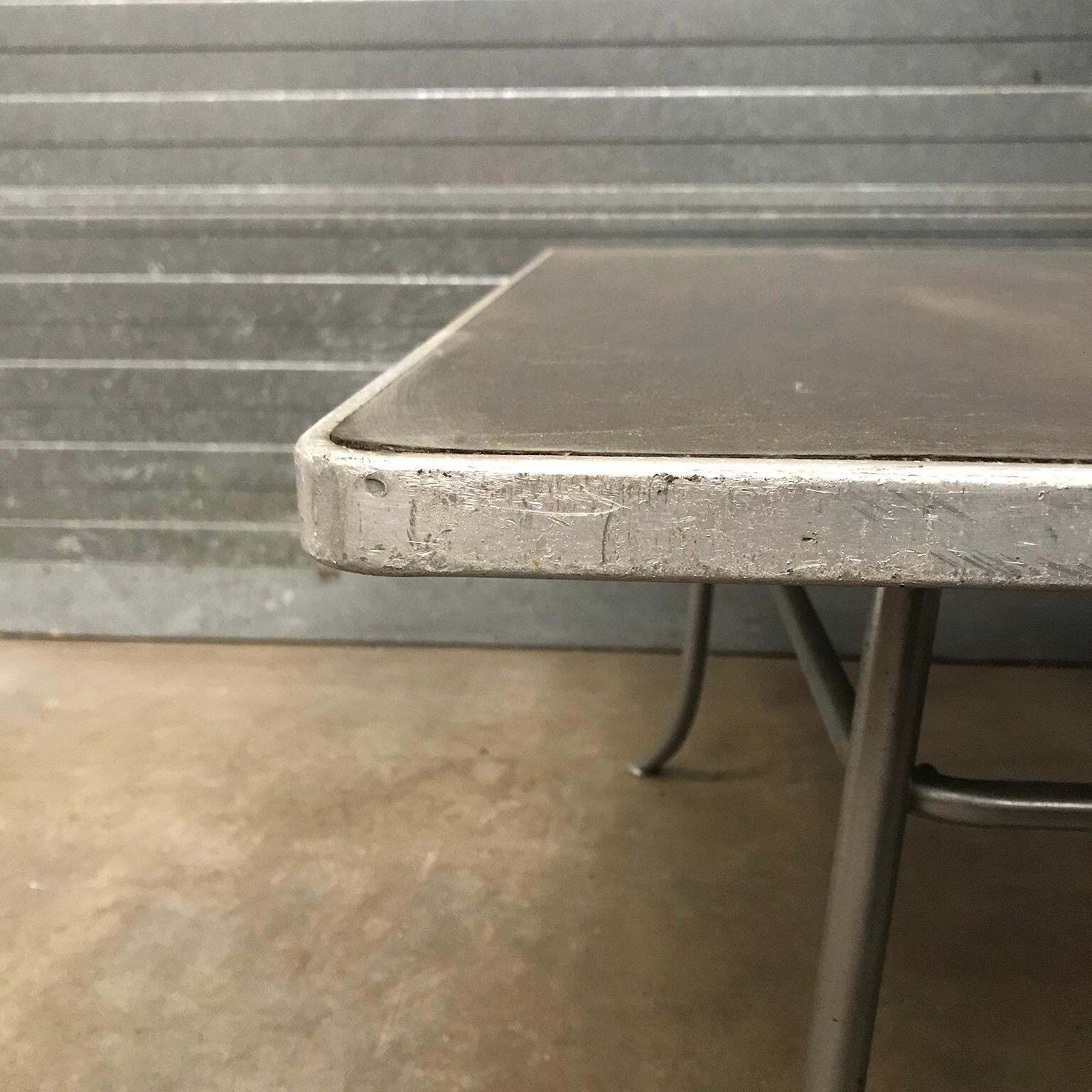 Very Rare Gispen 412 Grey Square Coffee Table, Museum Piece, Circa 1930 photo vintage