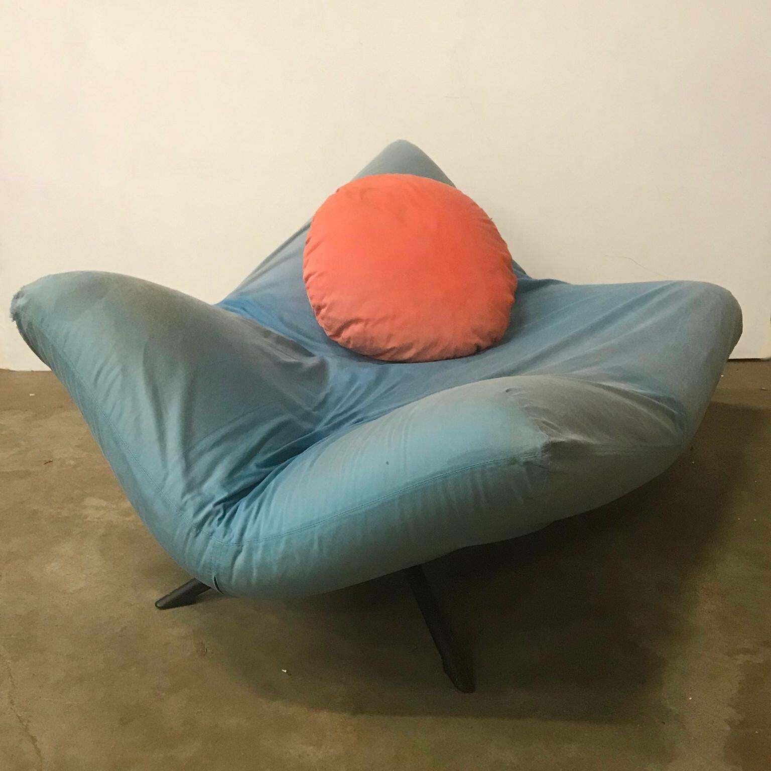 1980, Fabrizio Ballardini For Arflex, 2 Couches Ribalta In Original Soft Fabric photo for sale