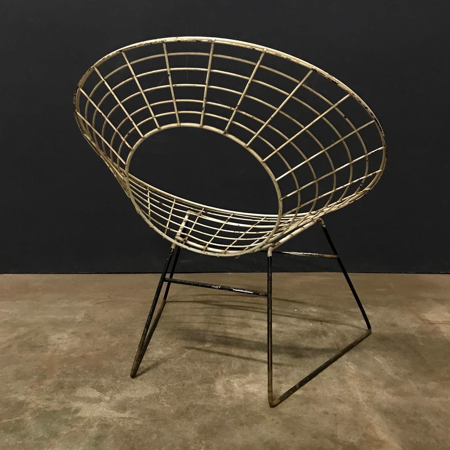 Elegant 1960s Chair In Style Of Ferrari And Hardoy Plus Bertoia, Circa 1960 photo vintage