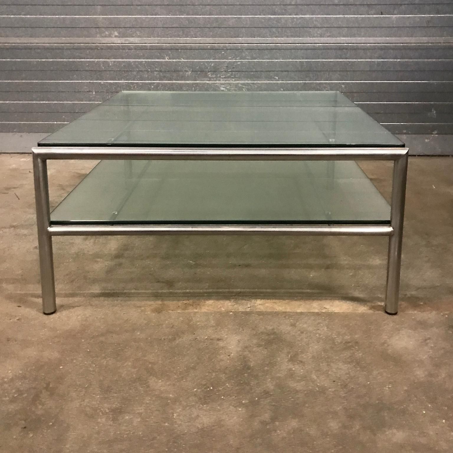 1965, Martin Visser, Rare Double Glas Coffee Table Designed For Szz01 Easy Chair photo furniture