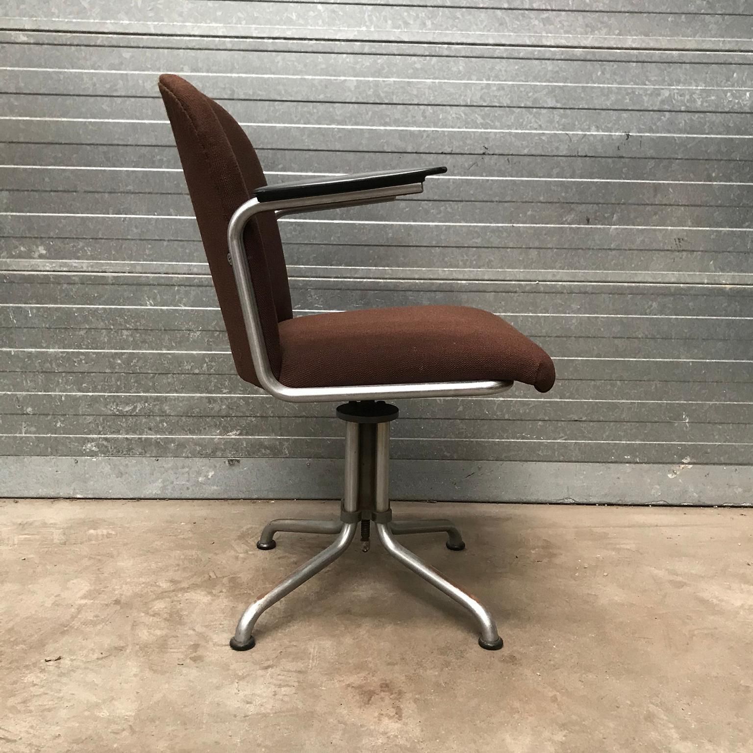 1935, W.H. Gispen By Gispen Culemborg, Office Chair 356, Spear Bakelite Armrests photo Furniture