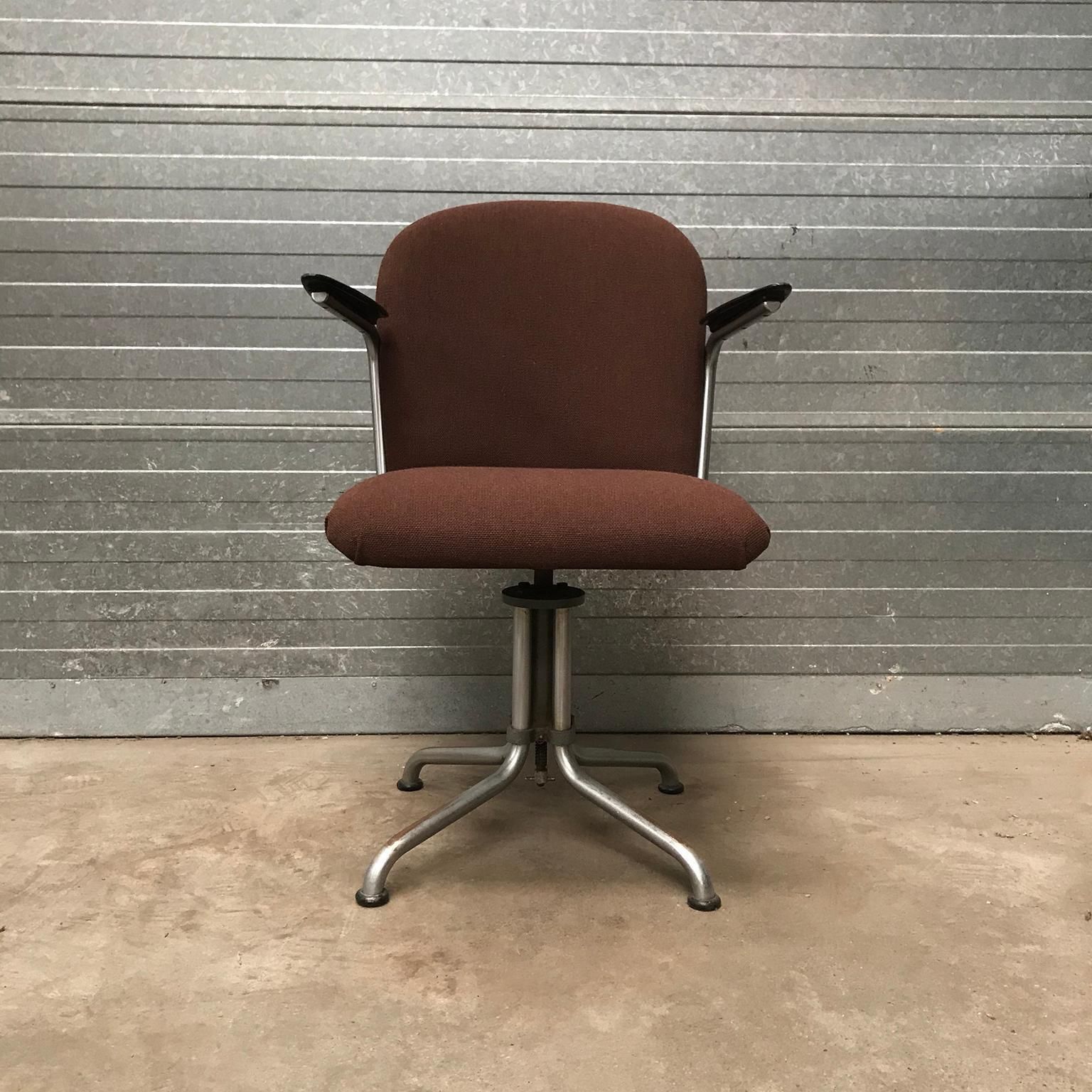 1935, W.H. Gispen By Gispen Culemborg, Office Chair 356, Spear Bakelite Armrests photo buy