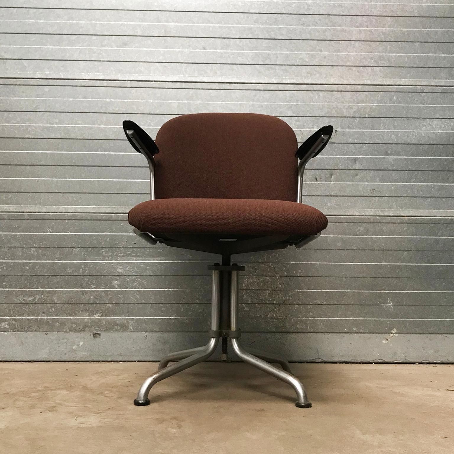 1935, W.H. Gispen By Gispen Culemborg, Office Chair 356, Spear Bakelite Armrests photo vintage