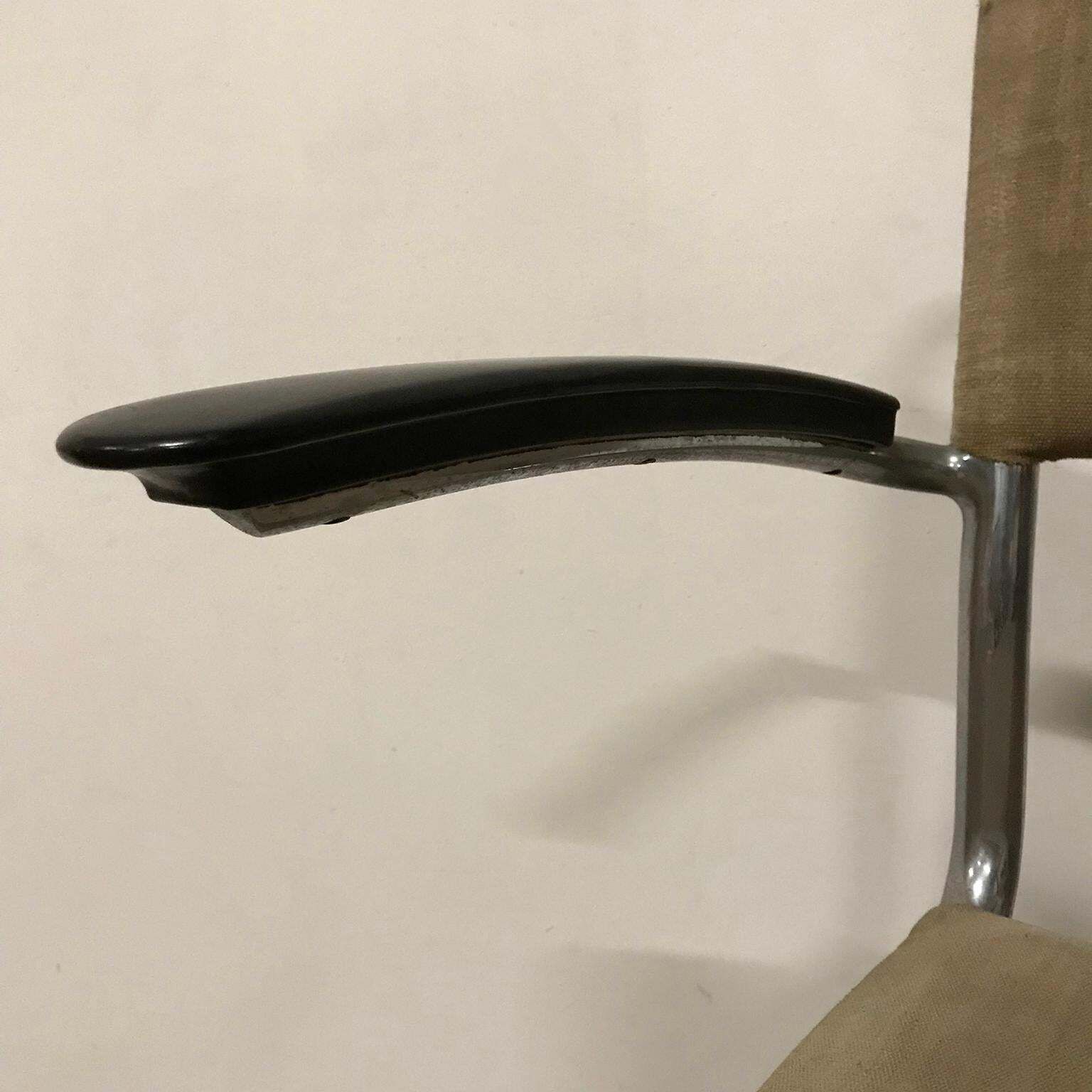 photo furniture 1930, W.H. Gispen, Original Very Early 204 Chair With Horse Hair Filling