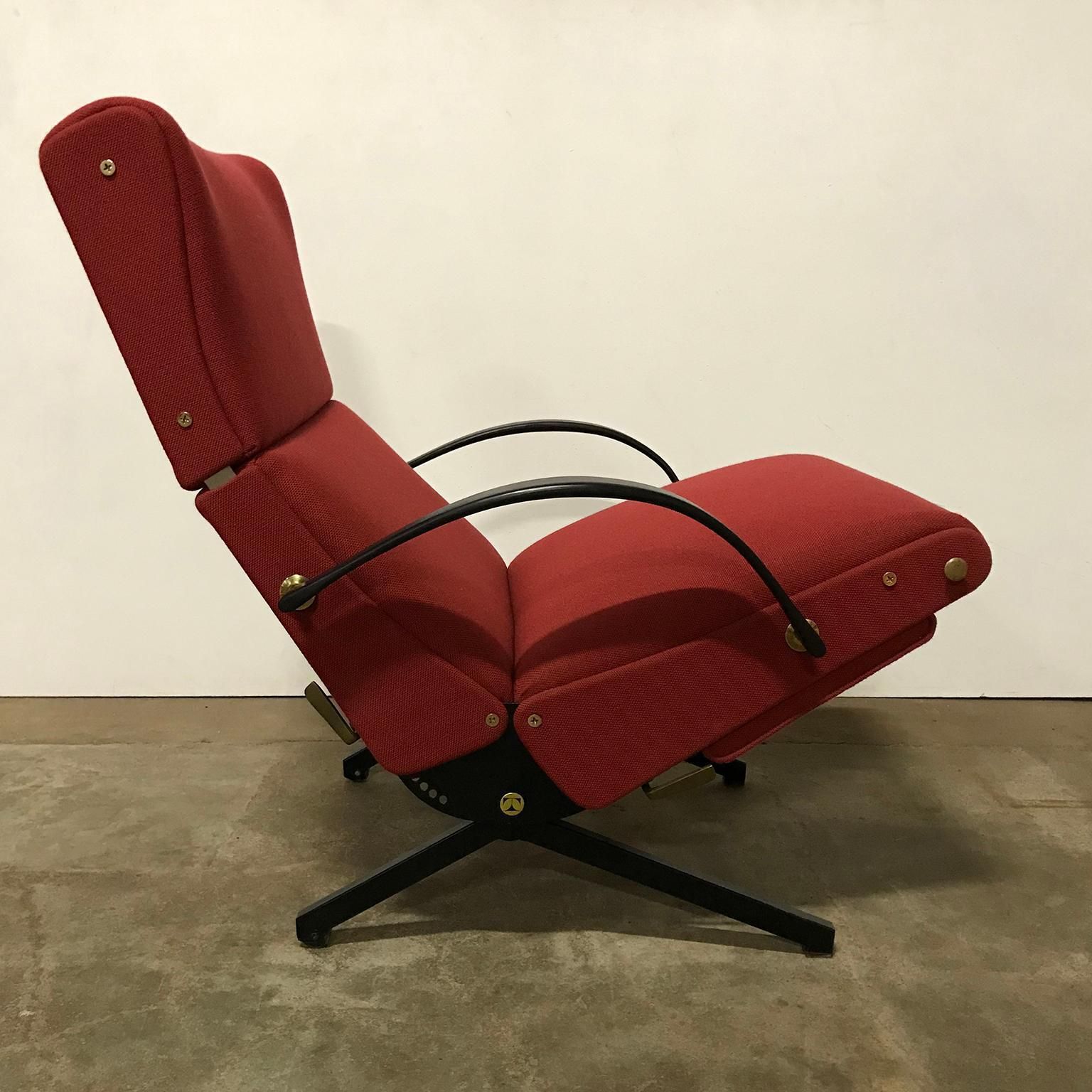1956, Osvaldo Borsani, P40 Adjustable Lounge Chair In Terra Red Fabric photo 5780.0