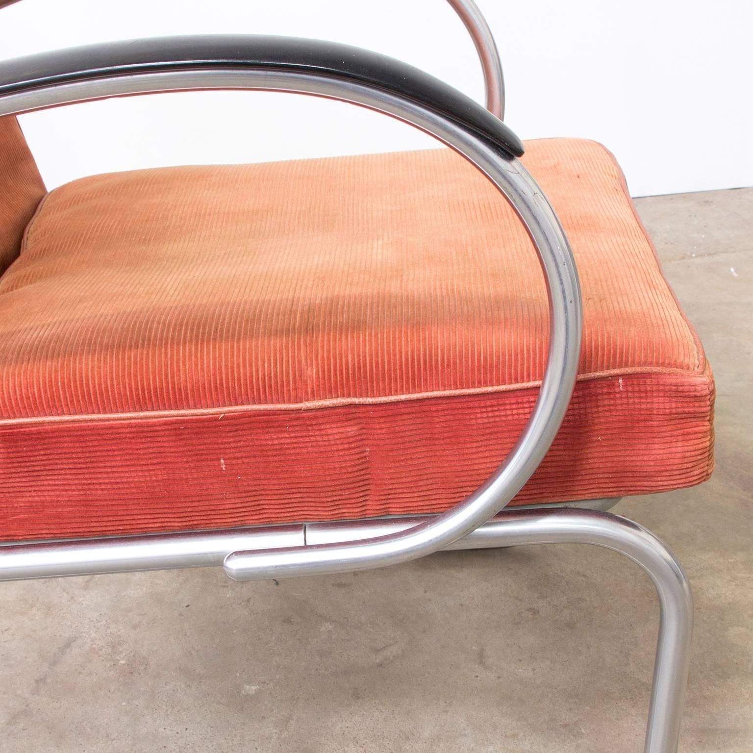 1933, W.H. Gispen For Gispen Culemborg, Easy Chair 409 In Terra Cotta photo buy