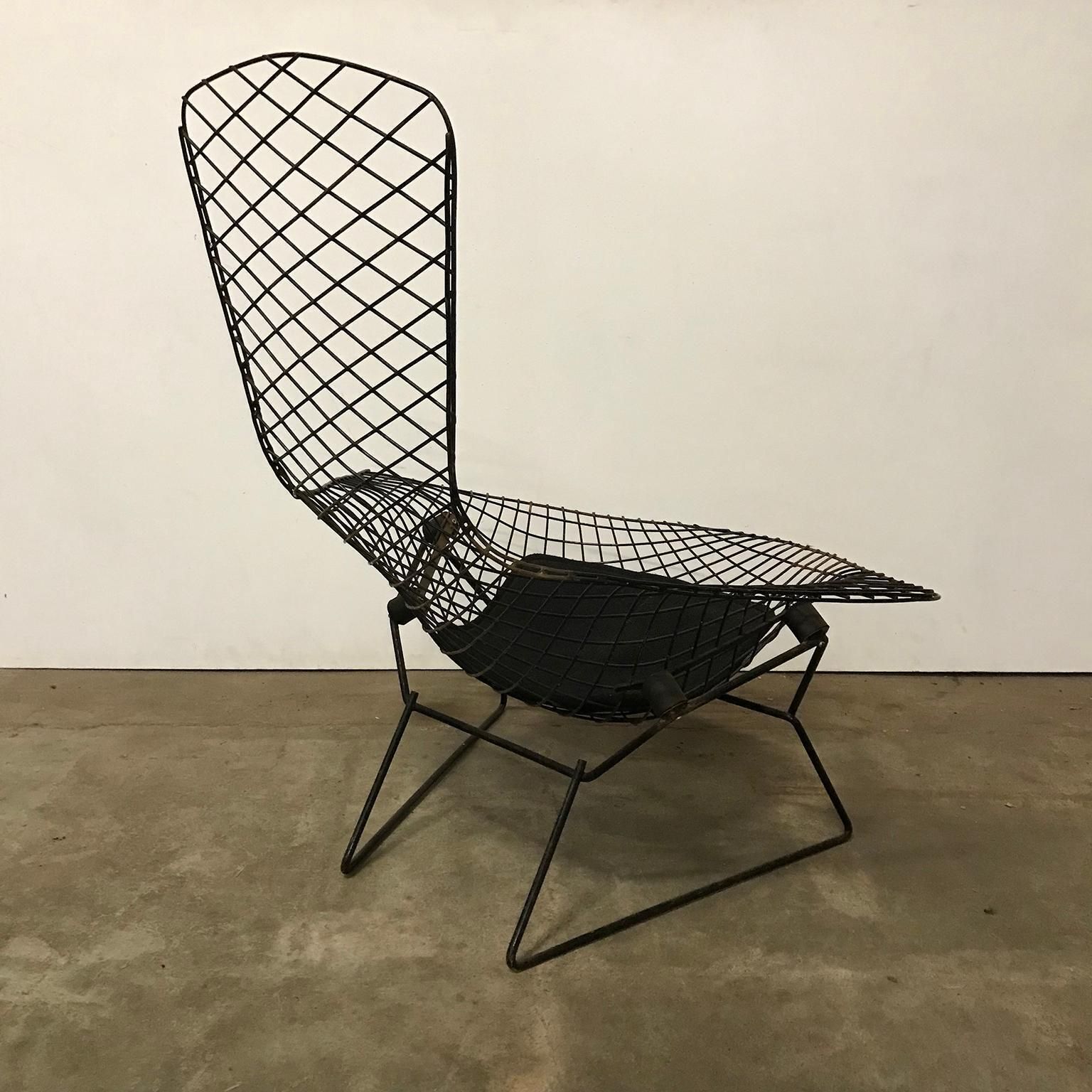 1952, Harry Bertoia For, Knoll International, Large Bird Chair In Black photo Furniture