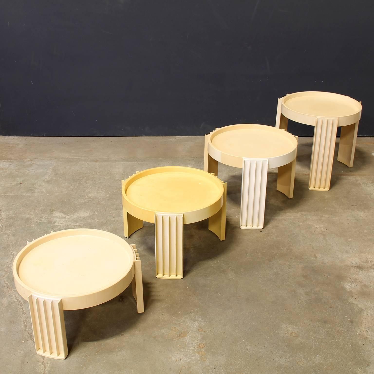 1967, Gianfranco Frattini For Cassina, 8 Pieces Of Marema Stacking Tables photo furniture