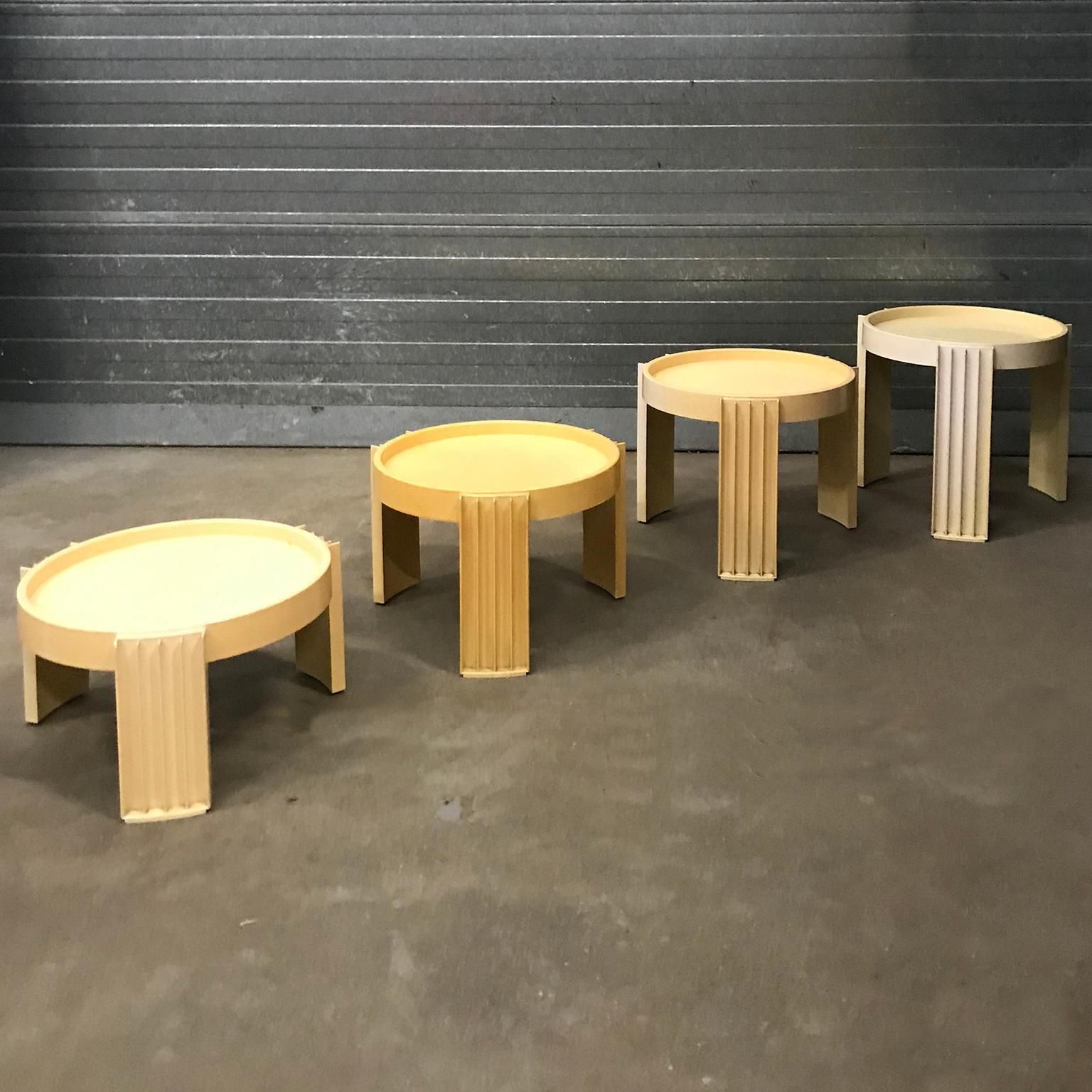 1967, Gianfranco Frattini For Cassina, 4 Pieces Of Marema Stacking Tables photo for sale