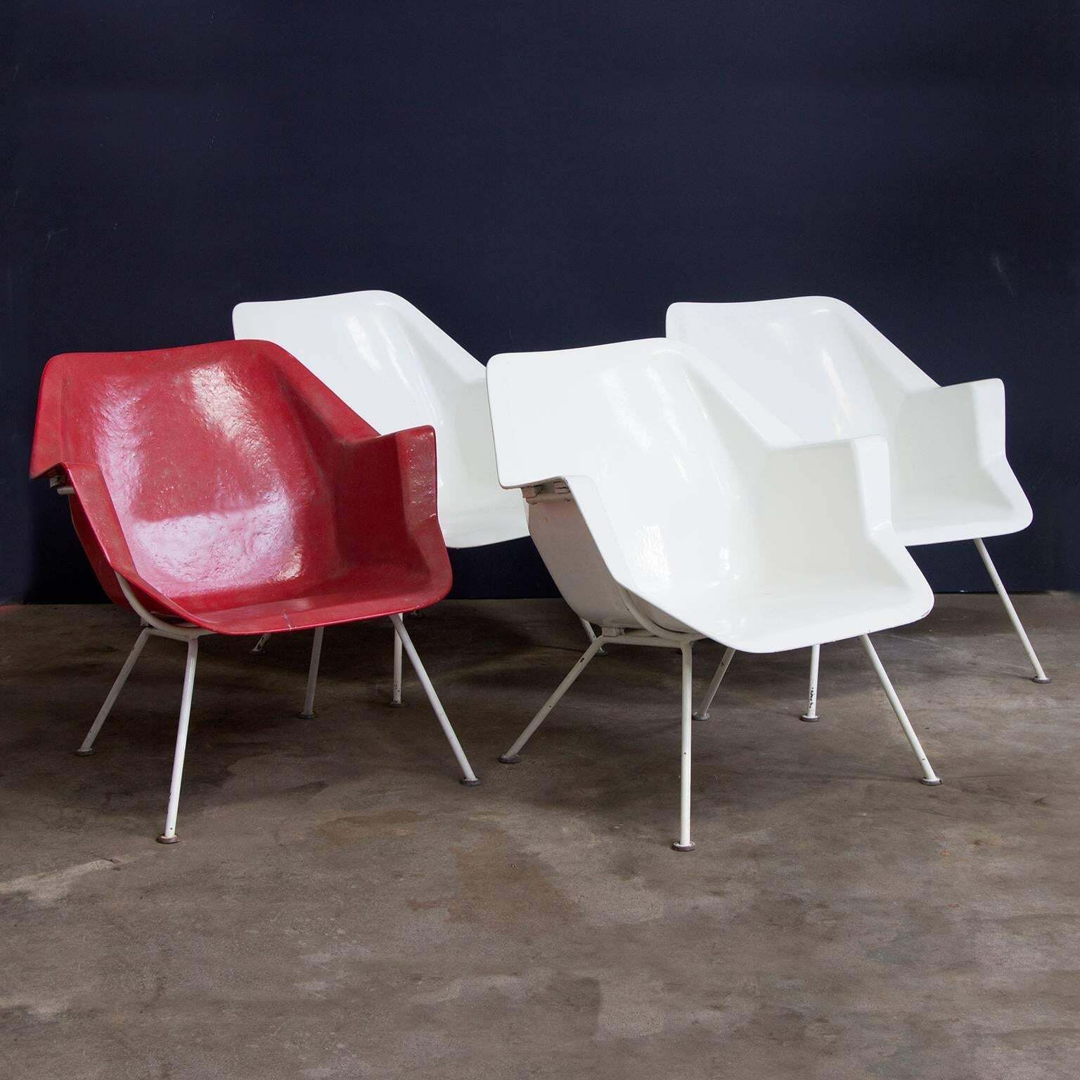 photo for sale 1957, Wim Rietveld/André Cordemeyer, Three Chairs, 416 Version By Gispen Holland