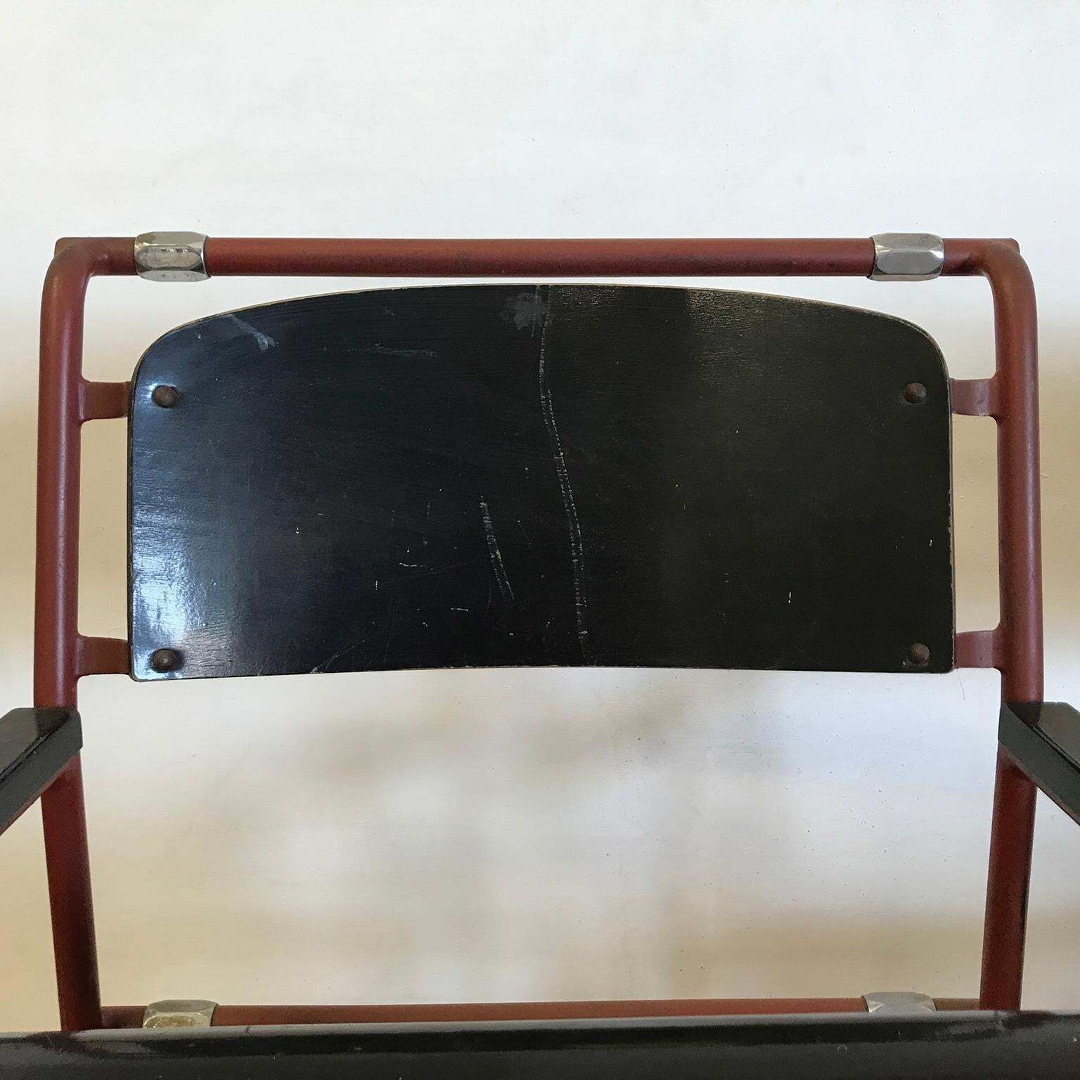 1932, Gerrit Rietveld / Ing. Mertens For Hopmi Factory, In Black Painted Plywood photo vintage