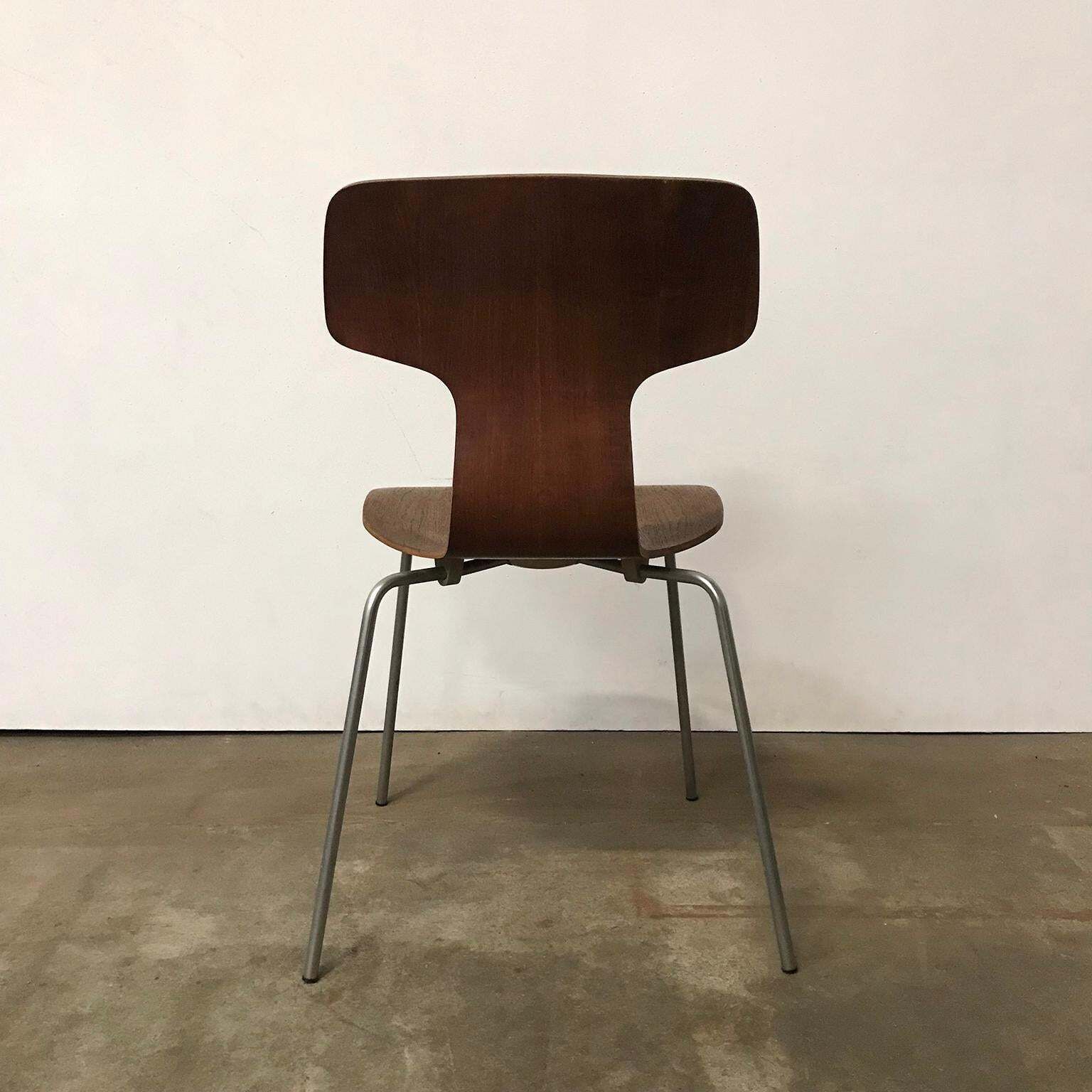 1955, Arne Jacobsen For Fritz Hansen, Original, Rare, Chair 3103 With Grey Base photo vinterior