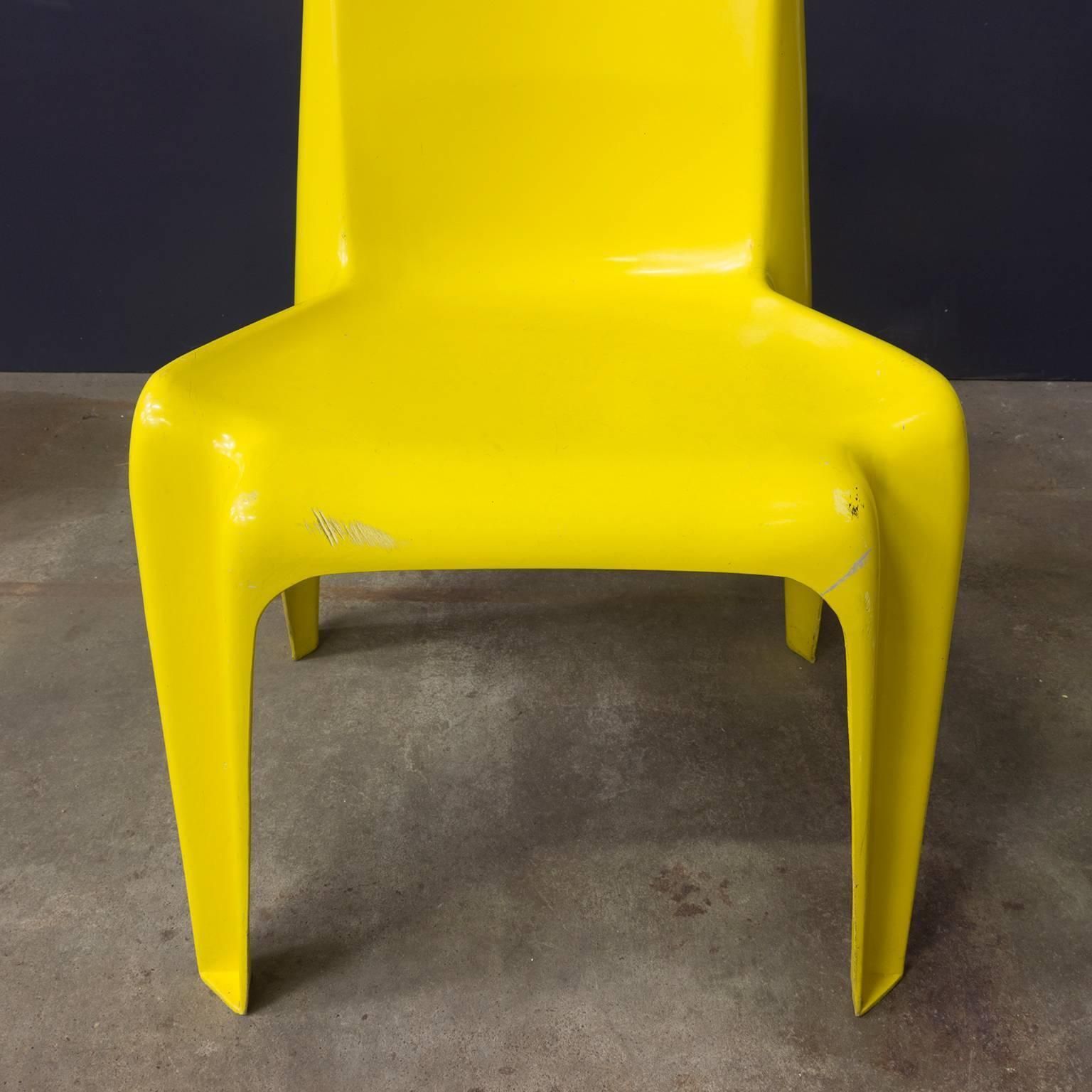 photo furniture Rare Plastic Organic Chair In Yellow, Circa 1970