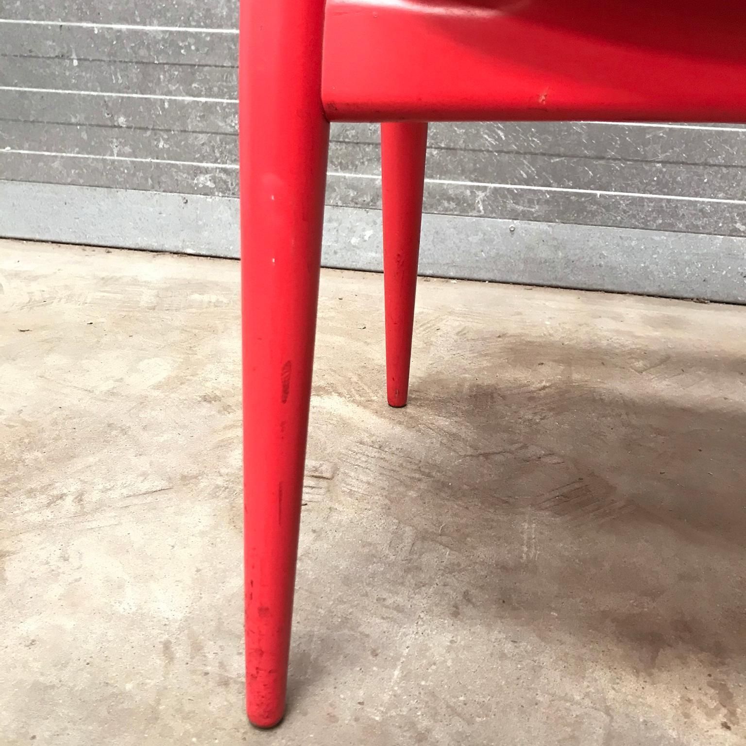 photo buy Very Rare Wegner Side Chair In Originally Red Painted Wood, Circa 1930