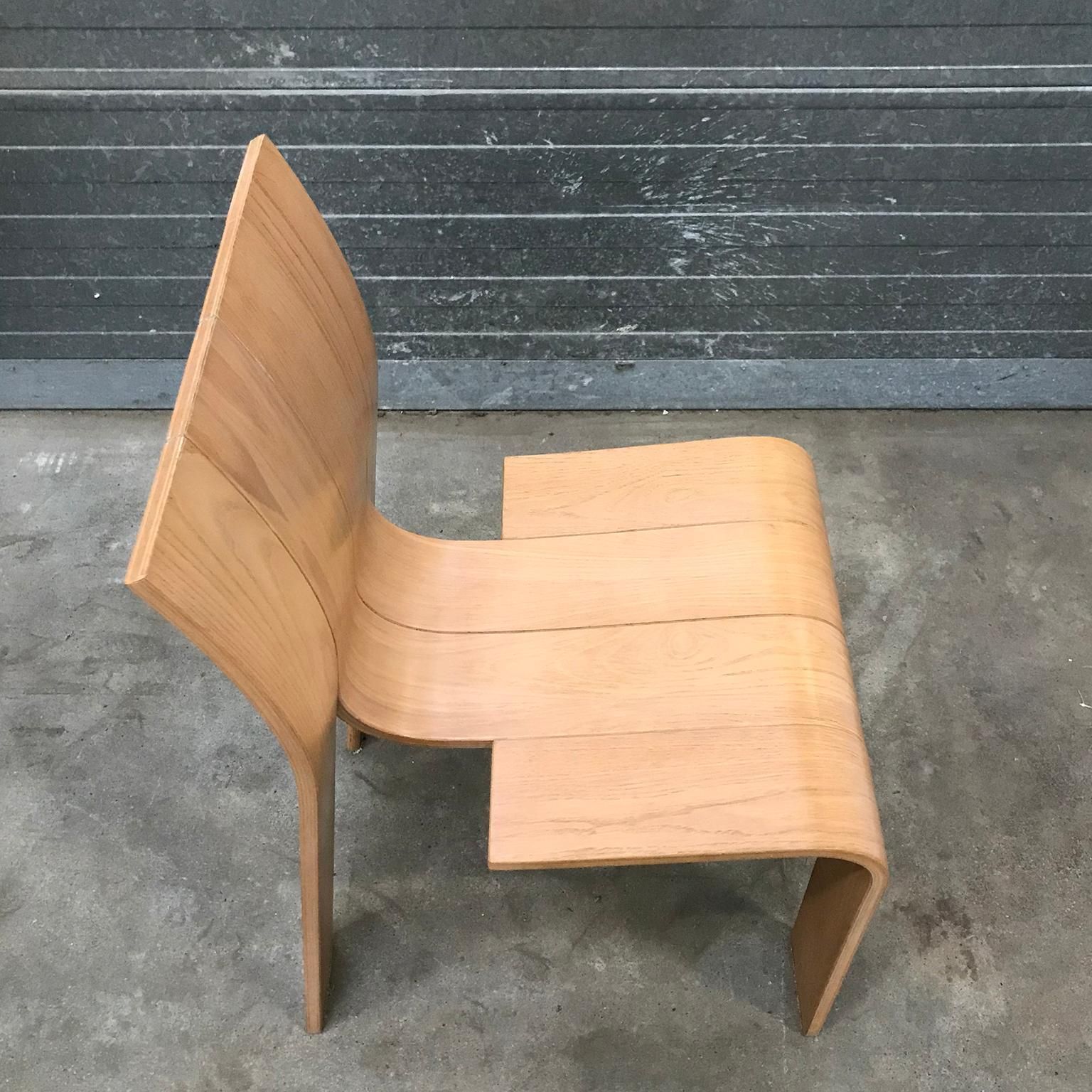 1974, Gijs Bakker For Castelijn, Set Of Stackable Bended Wood Strip Chairs photo 2773.0