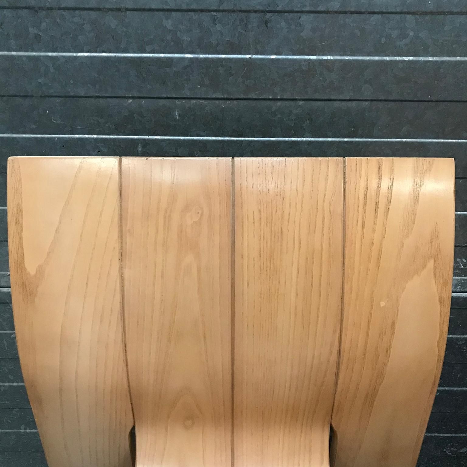 2773.0 1974, Gijs Bakker For Castelijn, Set Of Stackable Bended Wood Strip Chairs photo